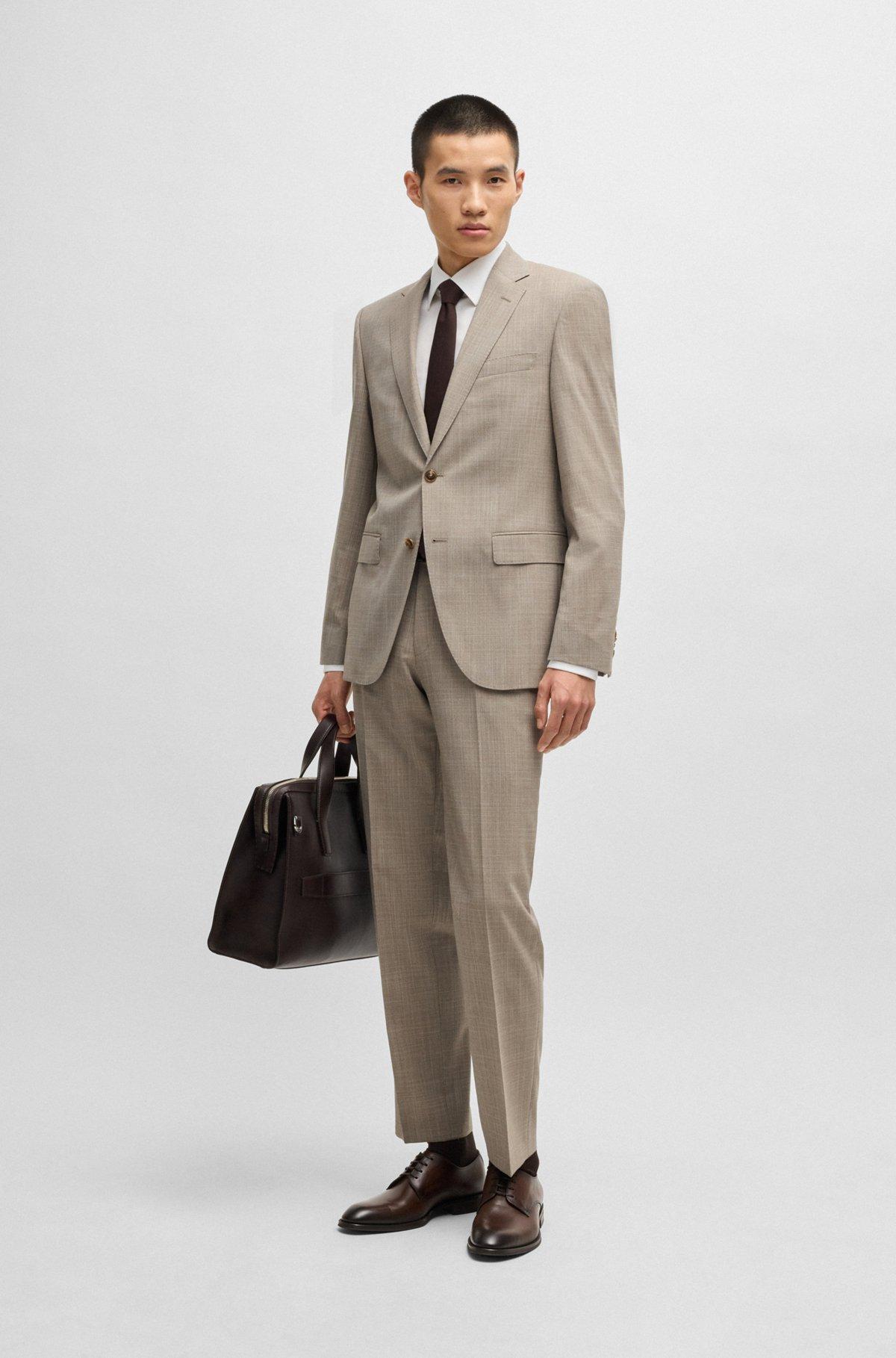 Leather Derby shoes with stitching details Product Image