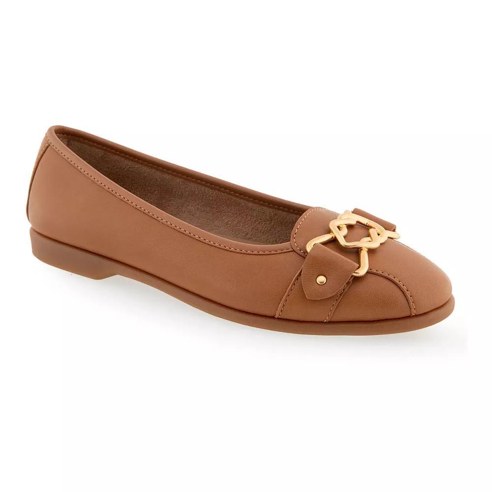 Aerosoles Bia Women's Leather Ballet Flats, Size: 6, Blue Leather Product Image
