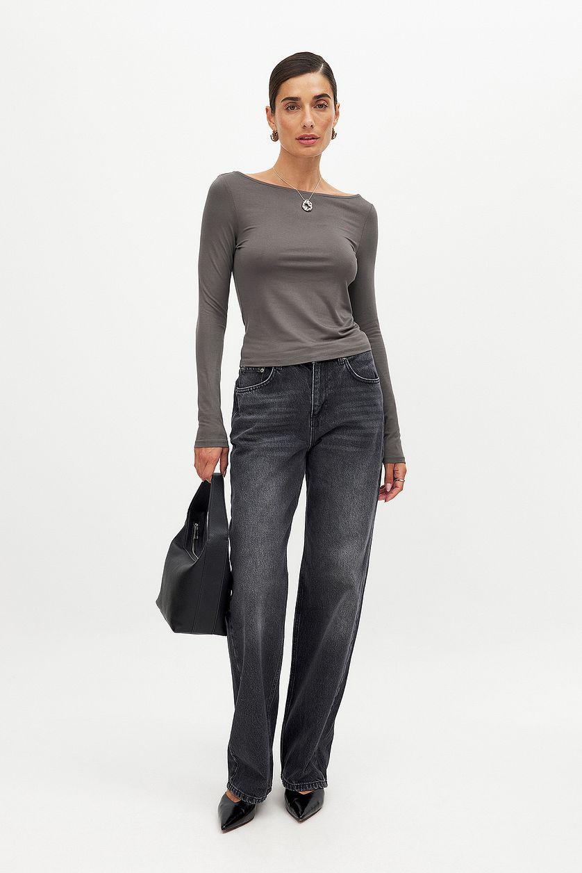 Boat Neck Long Sleeve Top Product Image