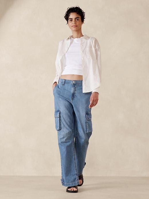 High-Rise Cargo Jean Product Image