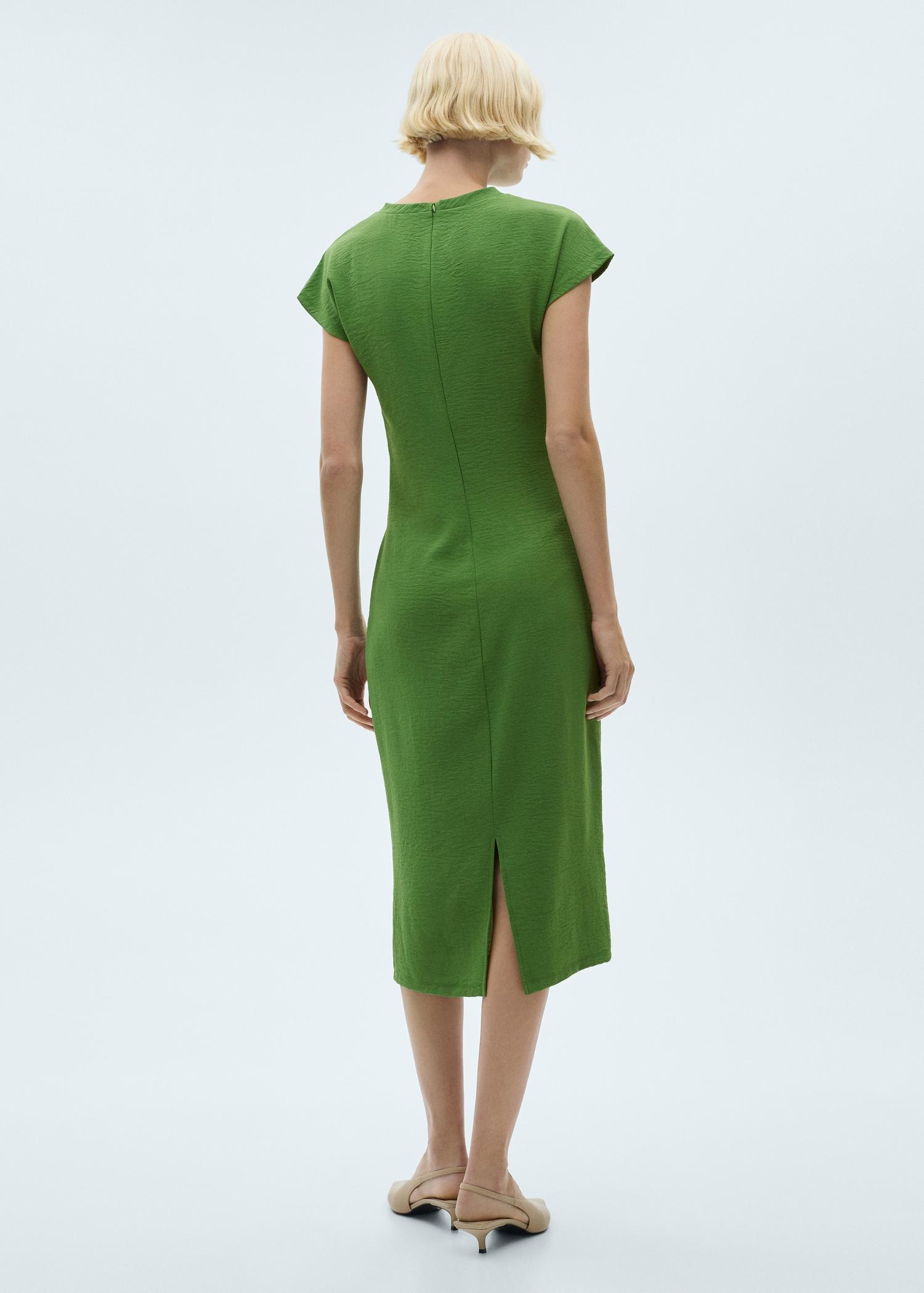 Midi-dress with knot detail - Women | MANGO USA Product Image