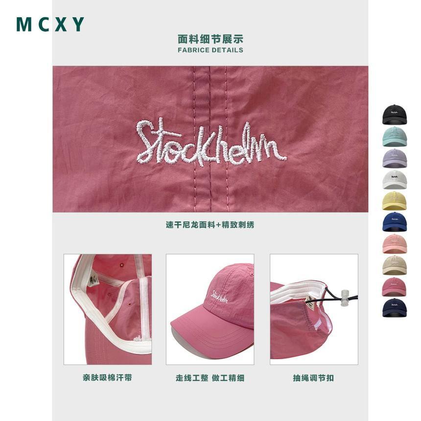 Letter Embroidered Cap Product Image