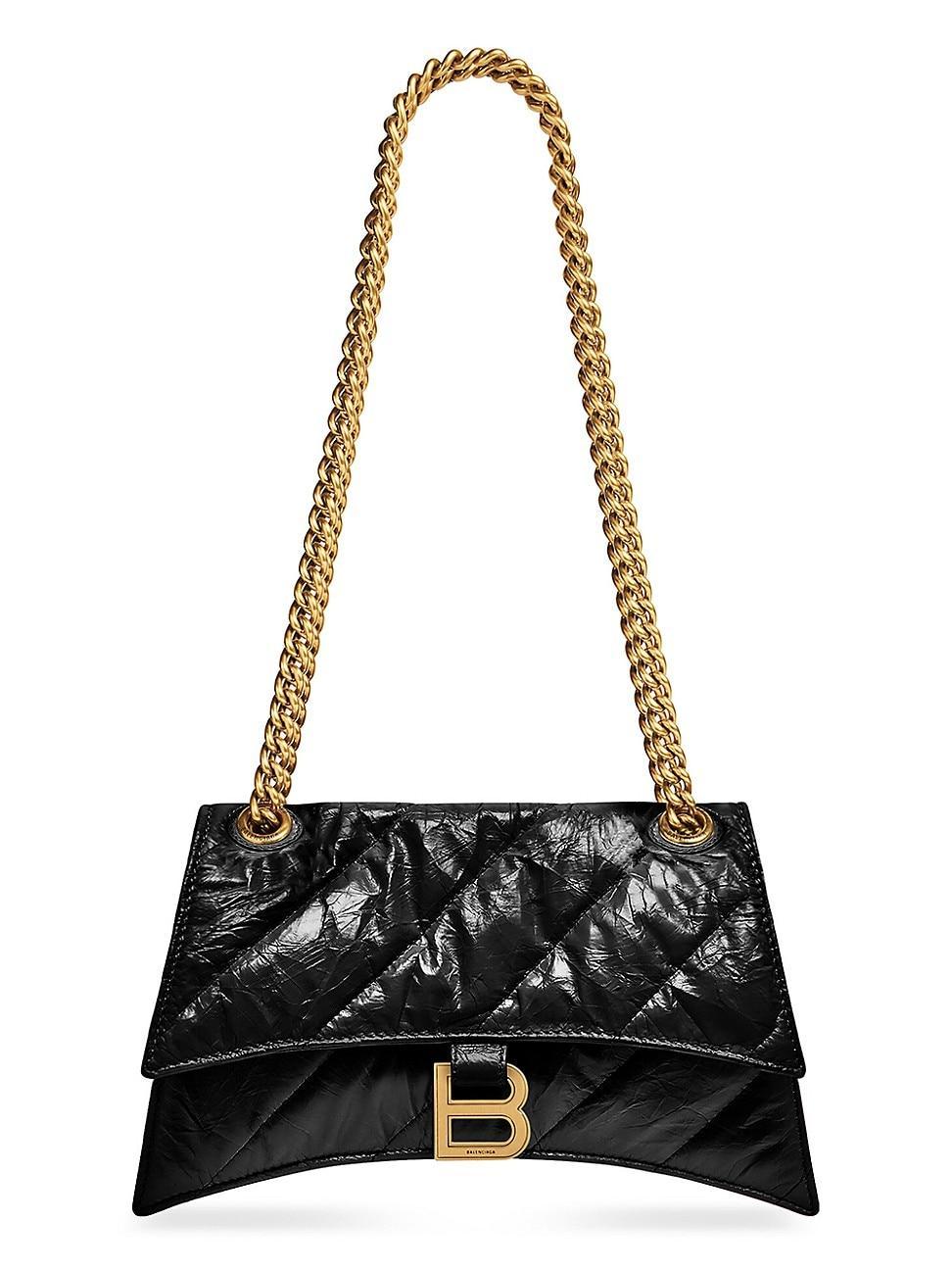Womens Crush Small Chain Bag Metallized Quilted Product Image