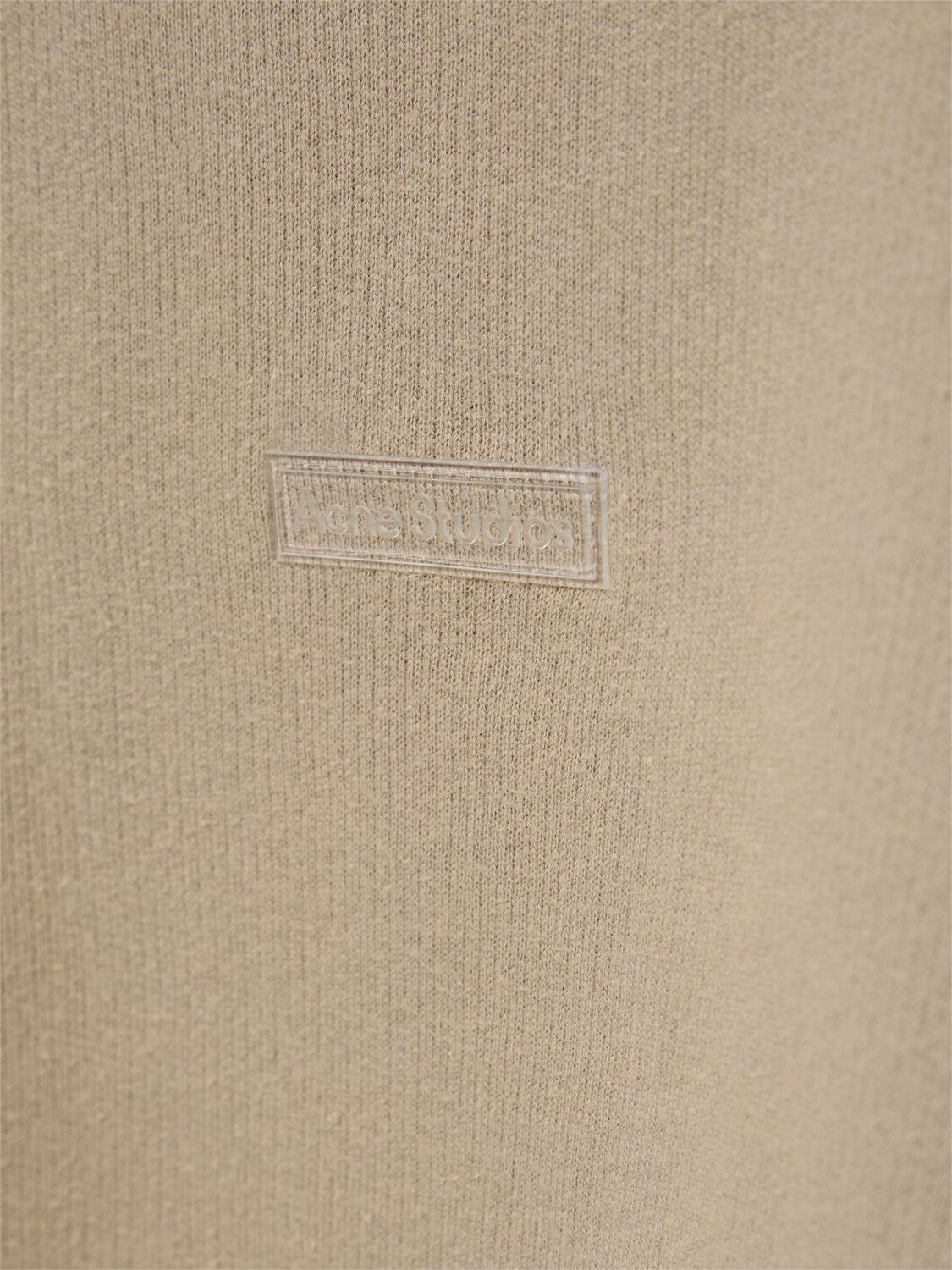 ACNE STUDIOS Fester H Cotton-jersey Hoodie In Neutrals Product Image