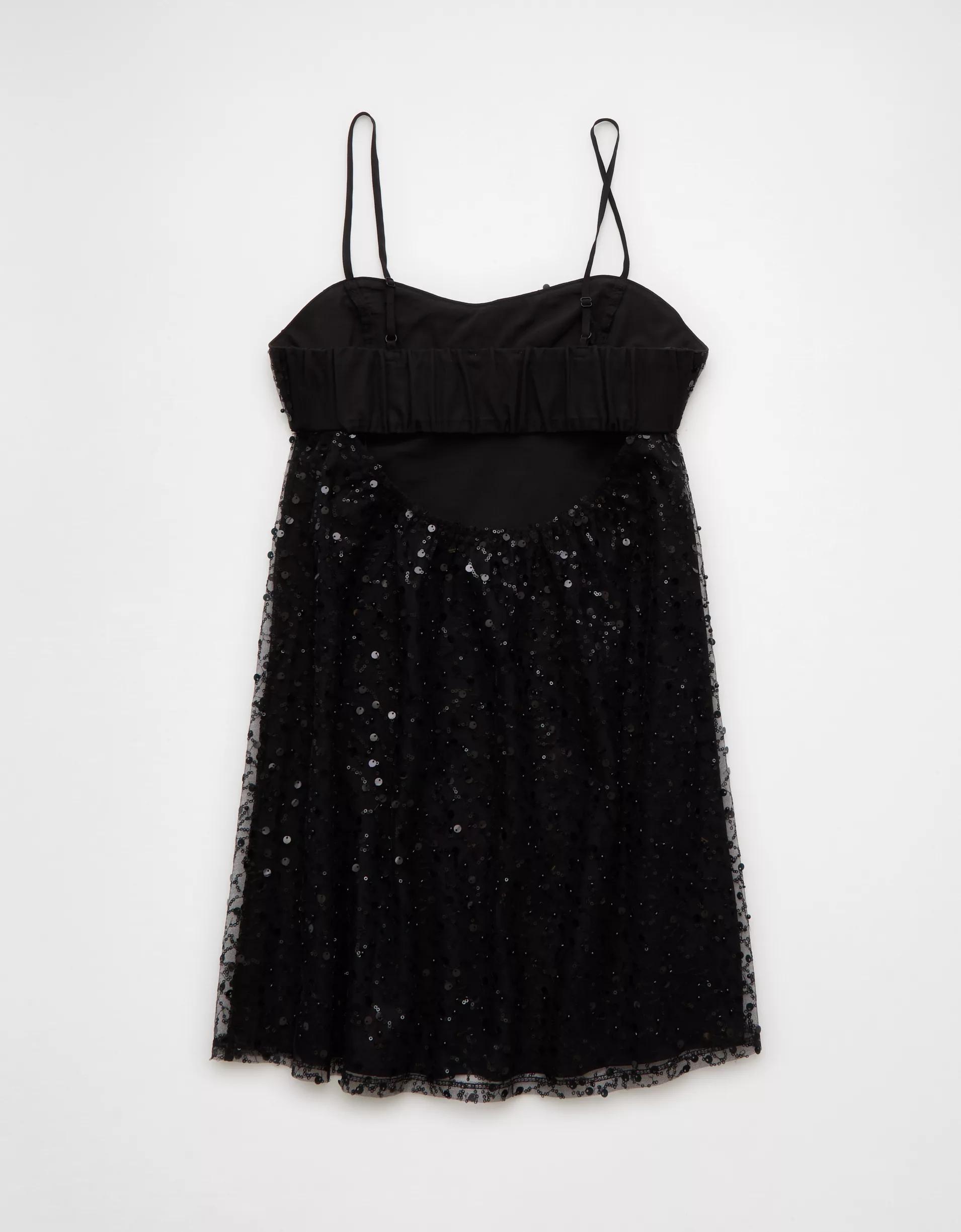 AE Satin Sweetheart Mini Slip Dress Product Image