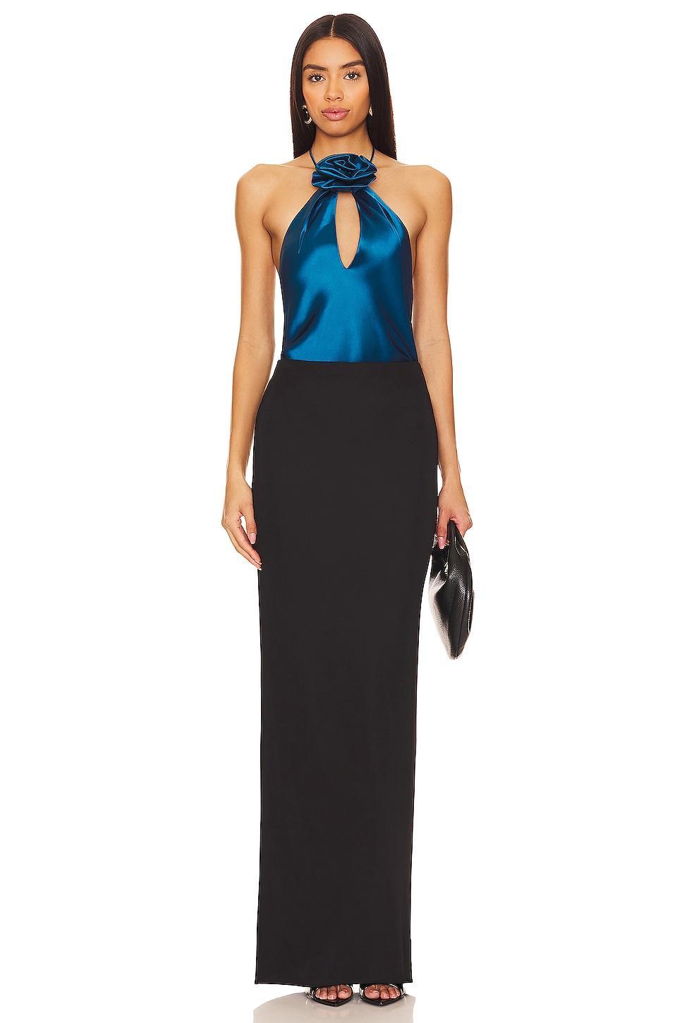 Annie Keyhole Halter Top With Removable Flower NICHOLAS Product Image