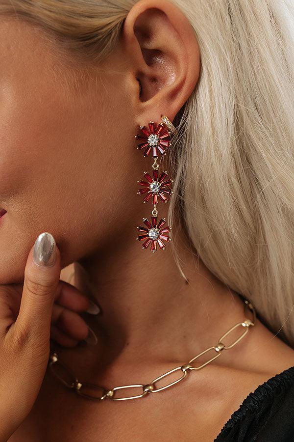 Made For Each Other Earrings In Red Product Image