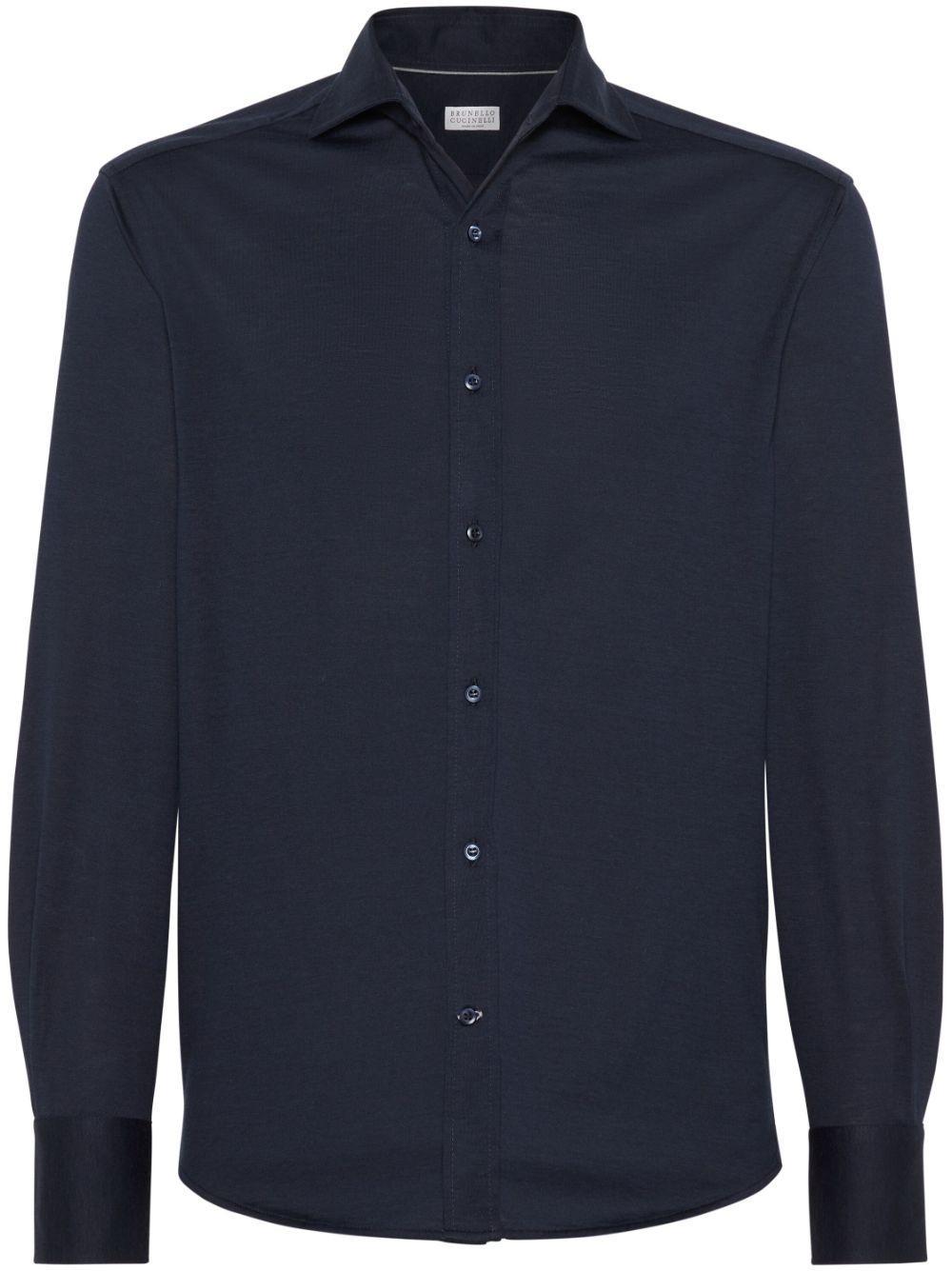 BRUNELLO CUCINELLI Long-sleeve Shirt In Blue Product Image