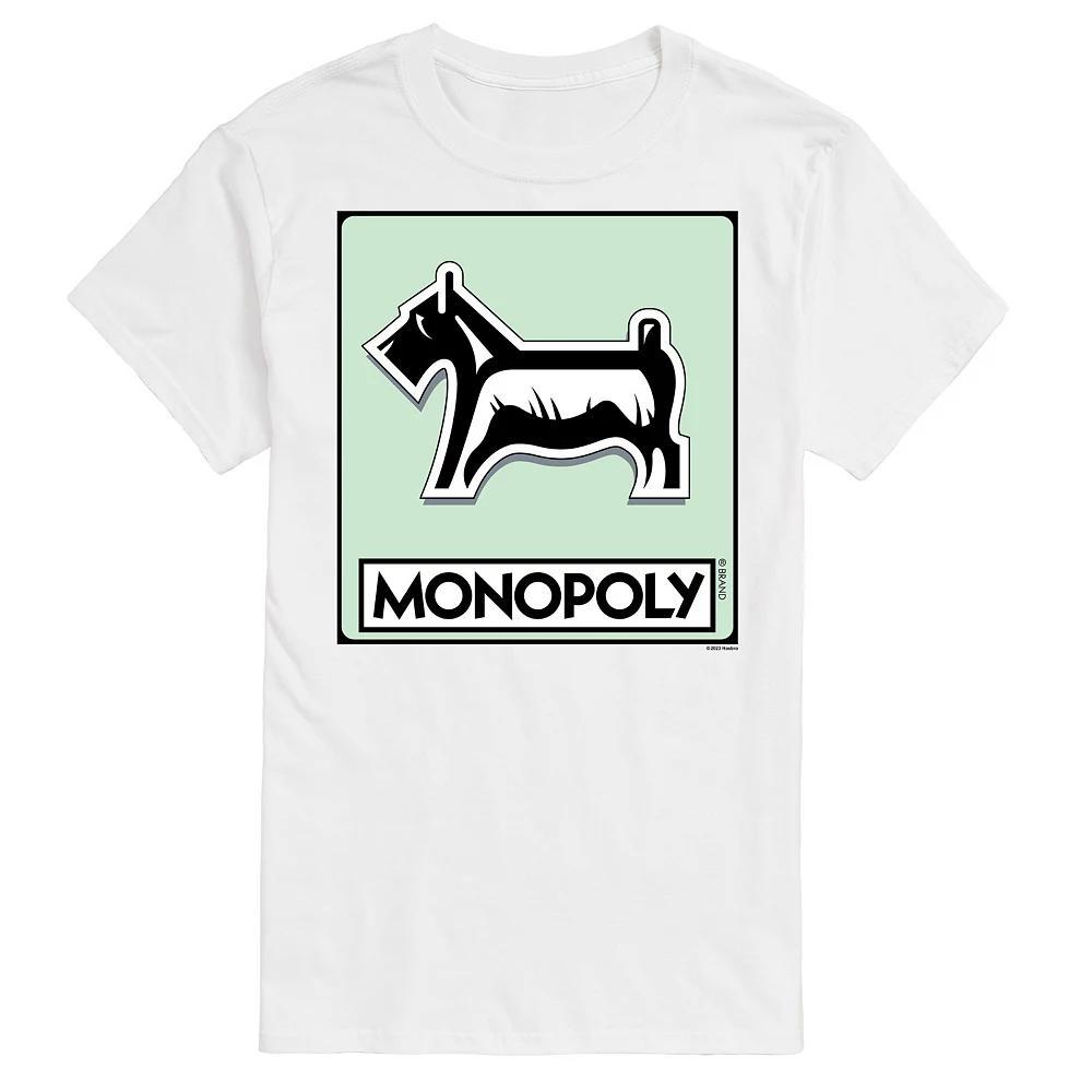 Men's Monopoly Dog Token Graphic Tee, Size: Large, Black Product Image