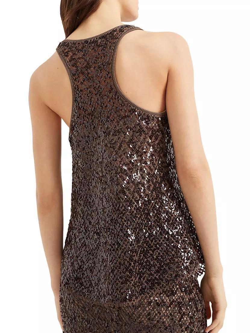 Dazzling Net Embroidery Knit Top Product Image