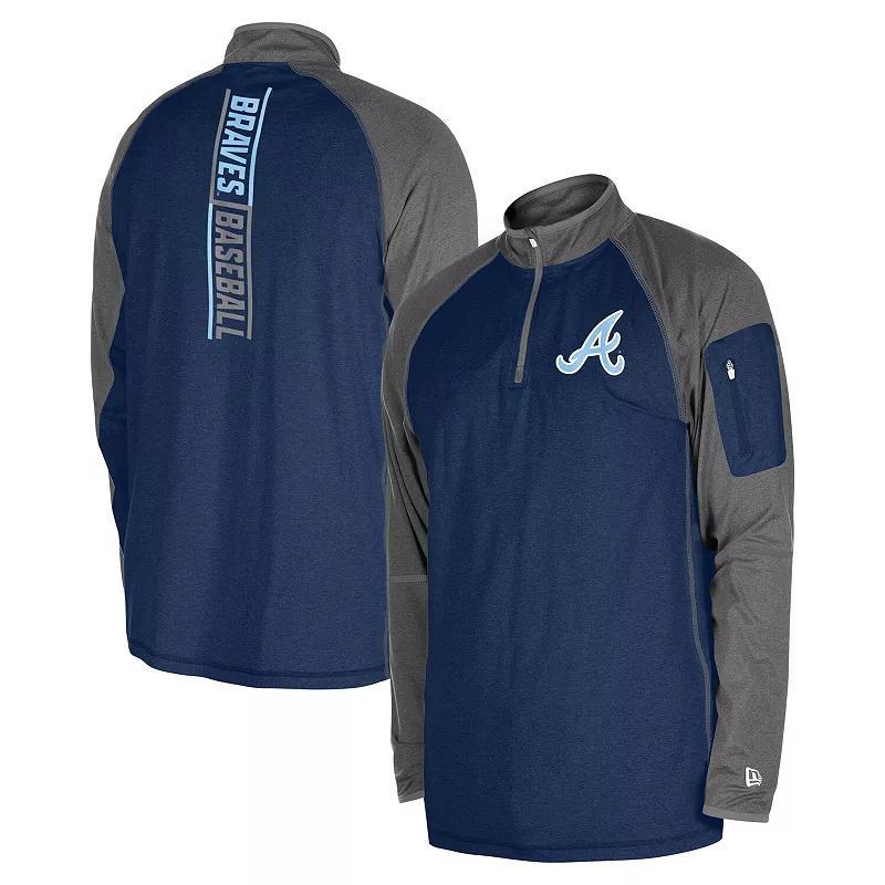 Men's New Era Navy Boston Red Sox Father's Day Raglan Quarter-Zip Top, Size: Medium, Blue Product Image