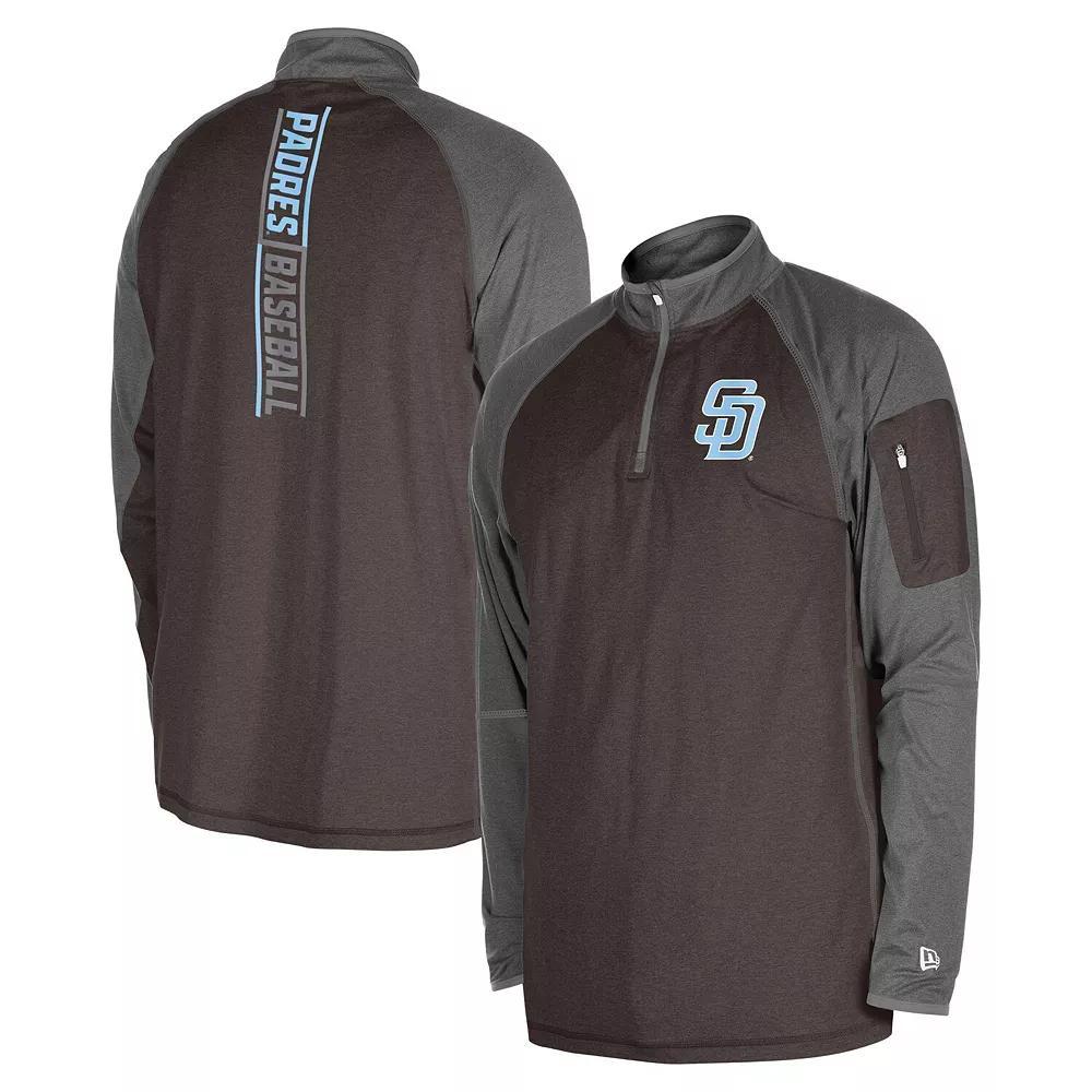 Men's New Era Navy Boston Red Sox Father's Day Raglan Quarter-Zip Top, Size: Medium, Blue Product Image
