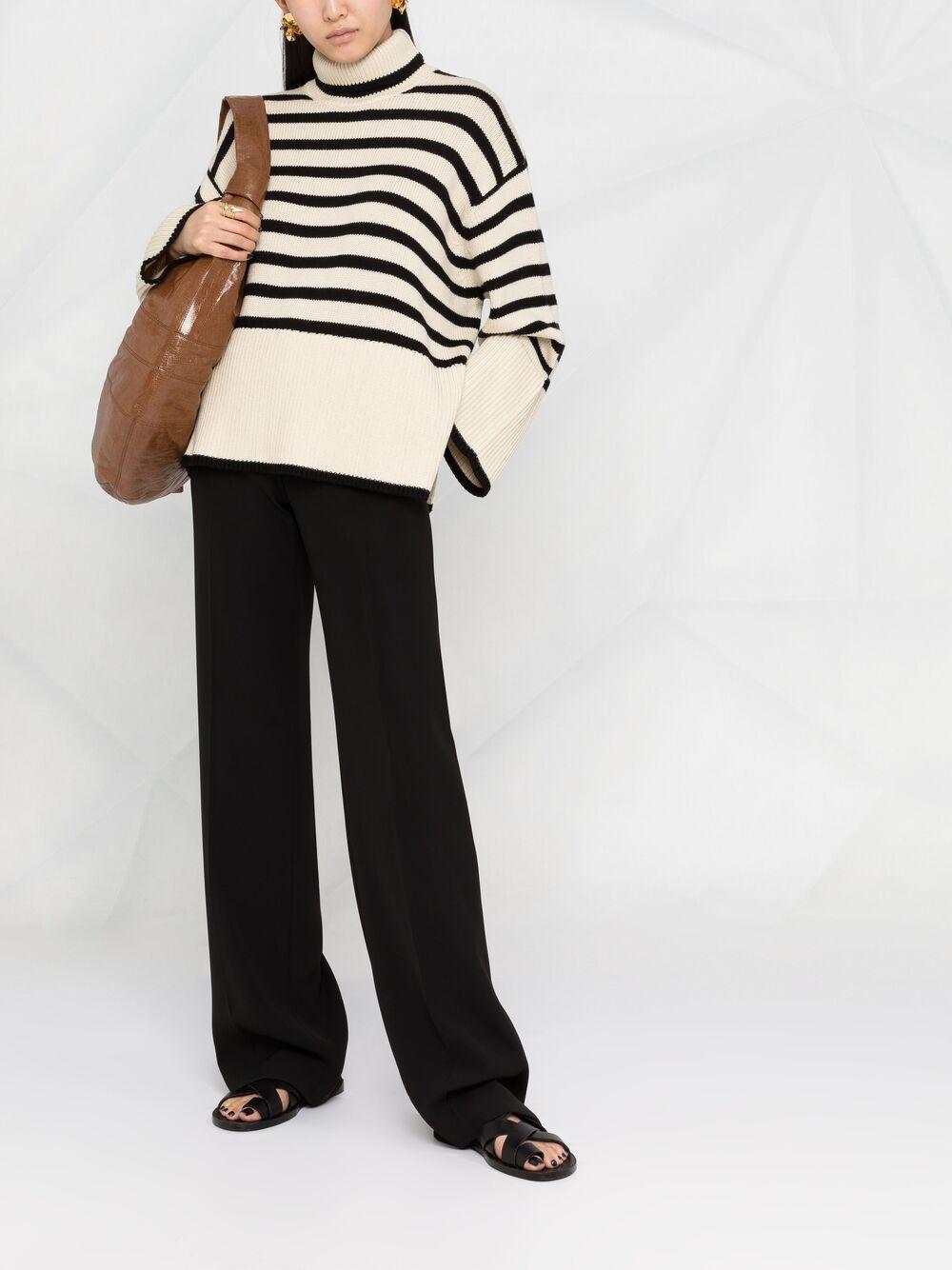 striped roll neck jumper Product Image