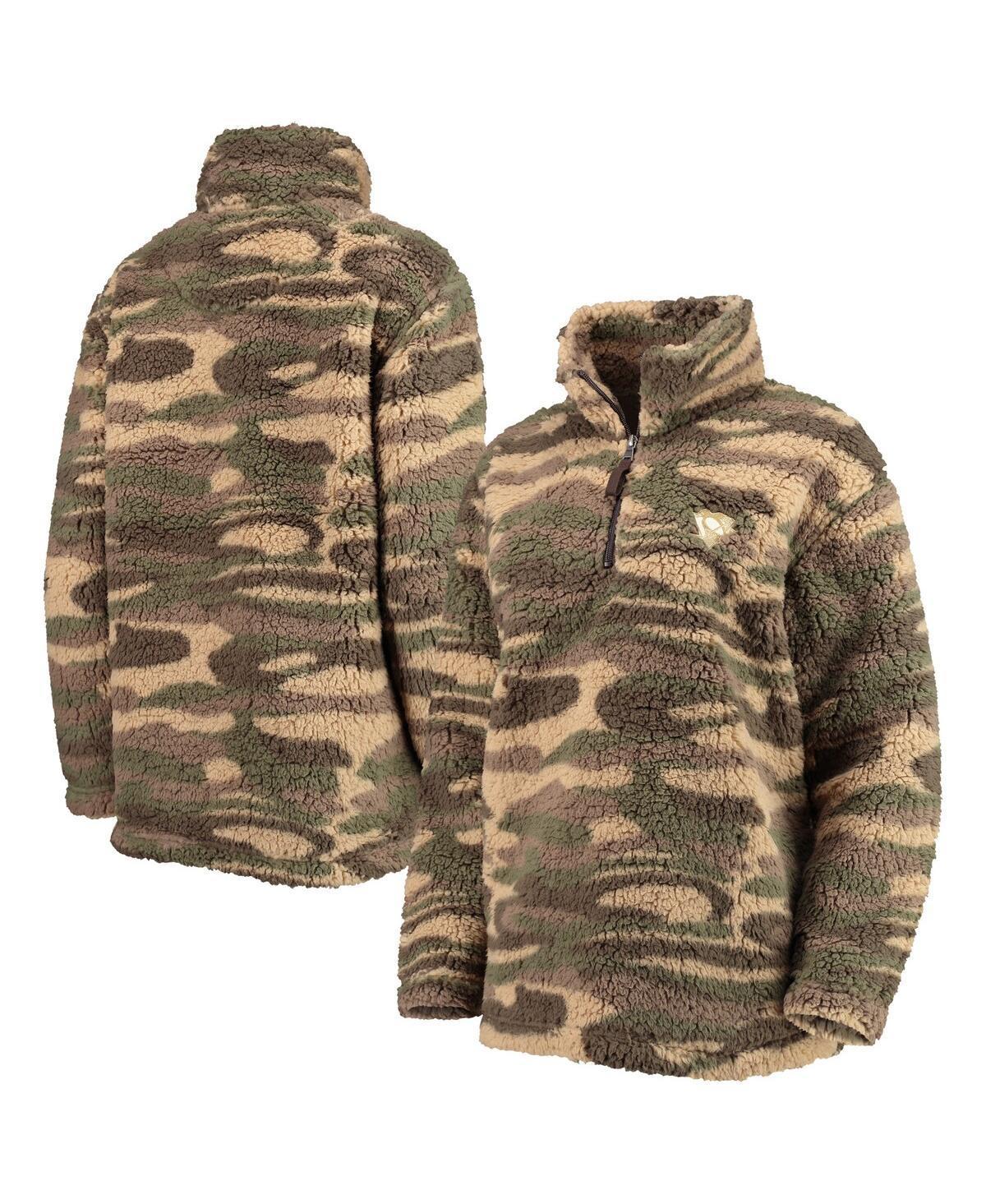 Women's G-III Sports by Carl Banks Camo New York Rangers Sherpa Quarter-Zip Jacket, Size: Large, Ran Green Product Image