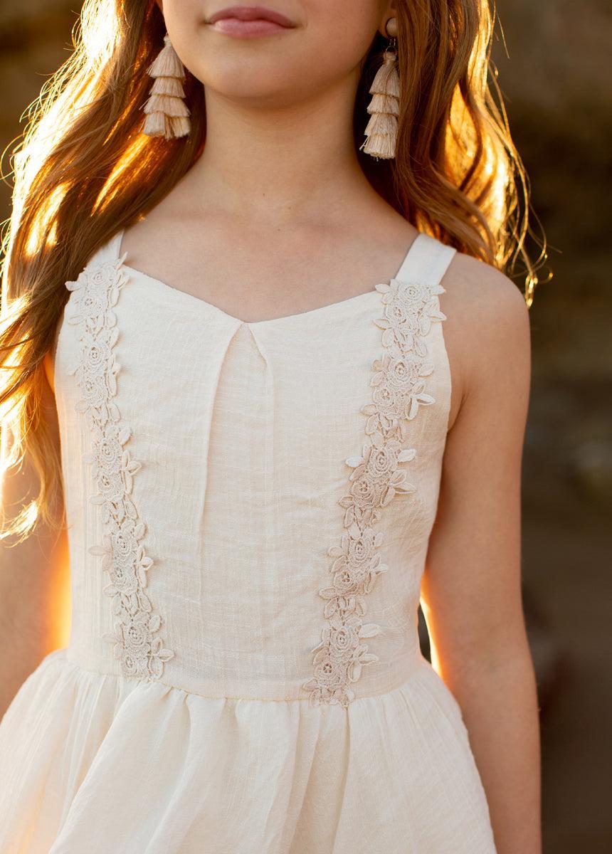 Effie Dress in Cream Girls Product Image