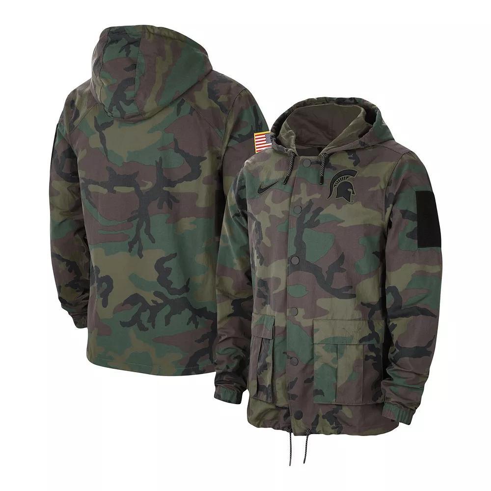 Mens Nike Camo Ohio State Buckeyes Military Pack Lightweight Hoodie Performance Full-Snap Jacket Product Image