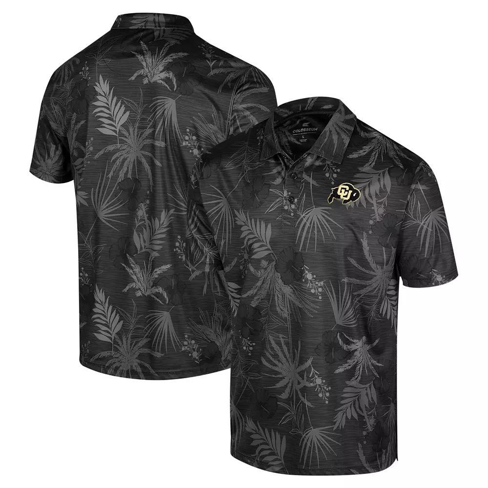 Men's Colosseum Black Colorado Buffaloes Big & Tall Palms Polo, Size: 2XB Product Image