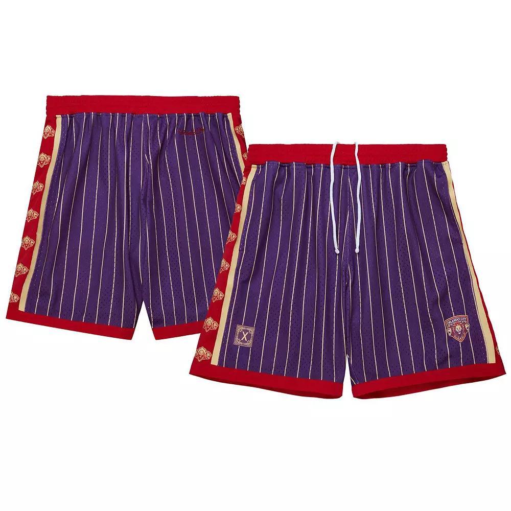 Men's Mitchell & Ness Purple Orlando City SC 10th Anniversary Mesh Shorts, Size: Small, Orf Purple Product Image