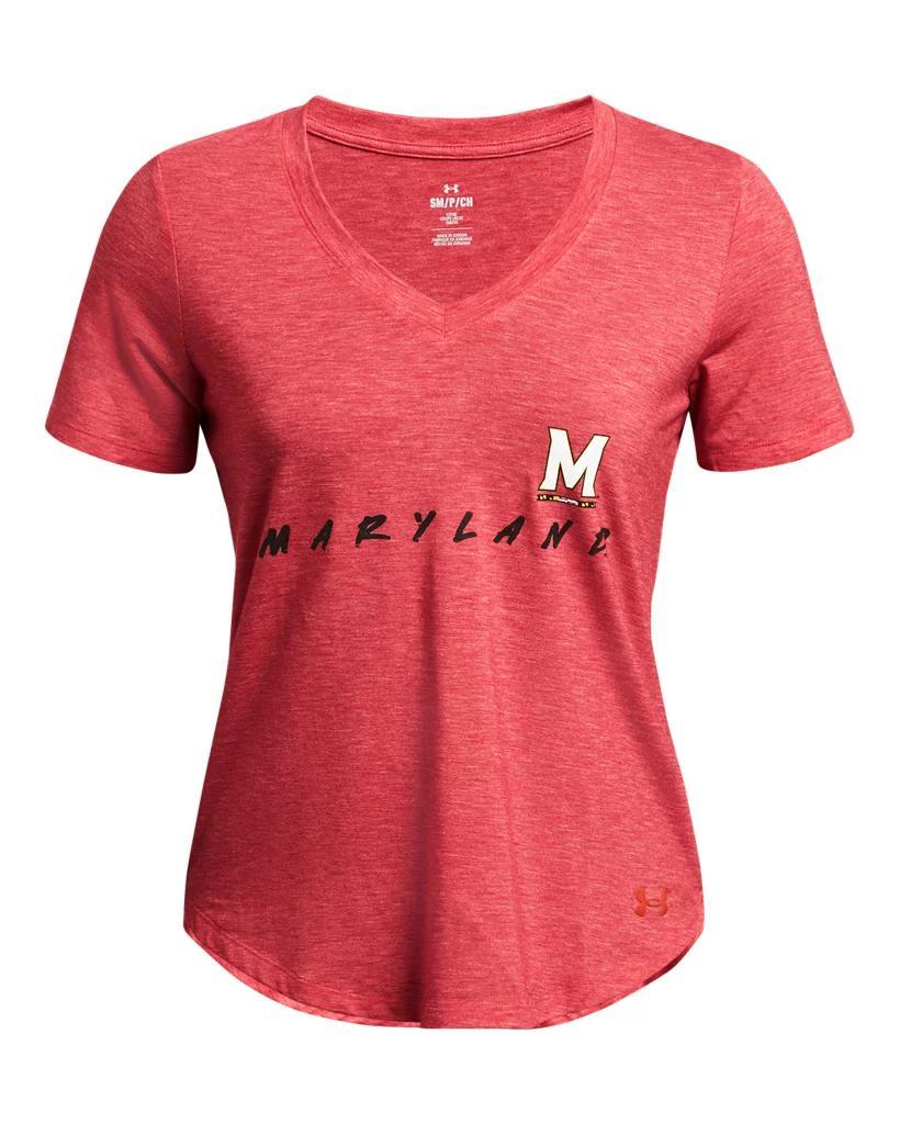 Women's UA Breezy Jersey Collegiate V-Neck T-Shirt Product Image