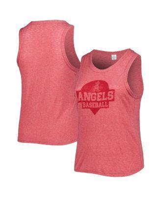 Women's Soft as a Grape Red Los Angeles Angels Plus Size High Neck Tri-Blend Tank Top, Size: 3XL Product Image
