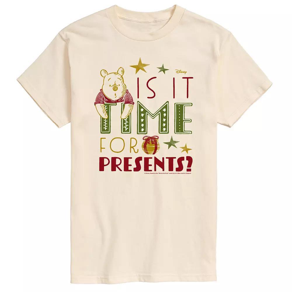 Disneys Winnie The Pooh Mens Is It Time For Presents Graphic Tee Product Image