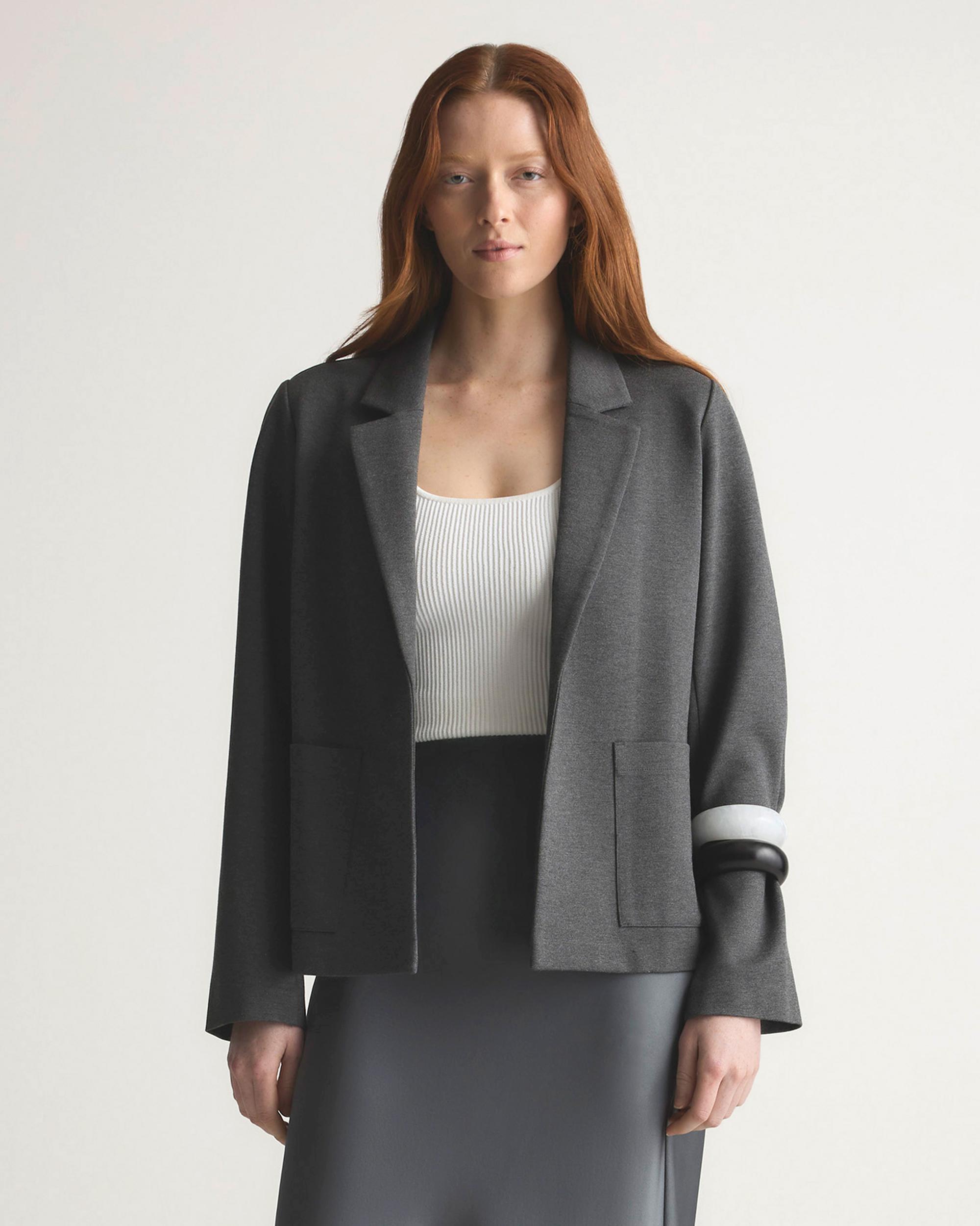 Quince | Women's Ultra-Stretch Ponte Open Blazer Rayon Product Image