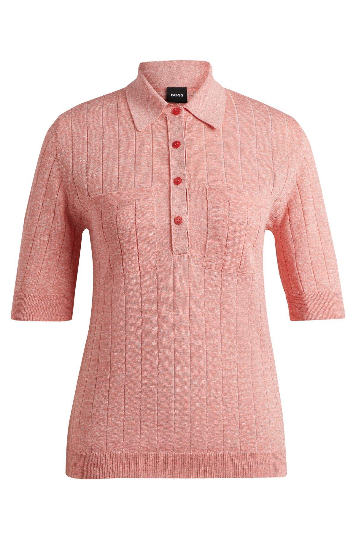 Knit polo in Linen-blend  Product Image