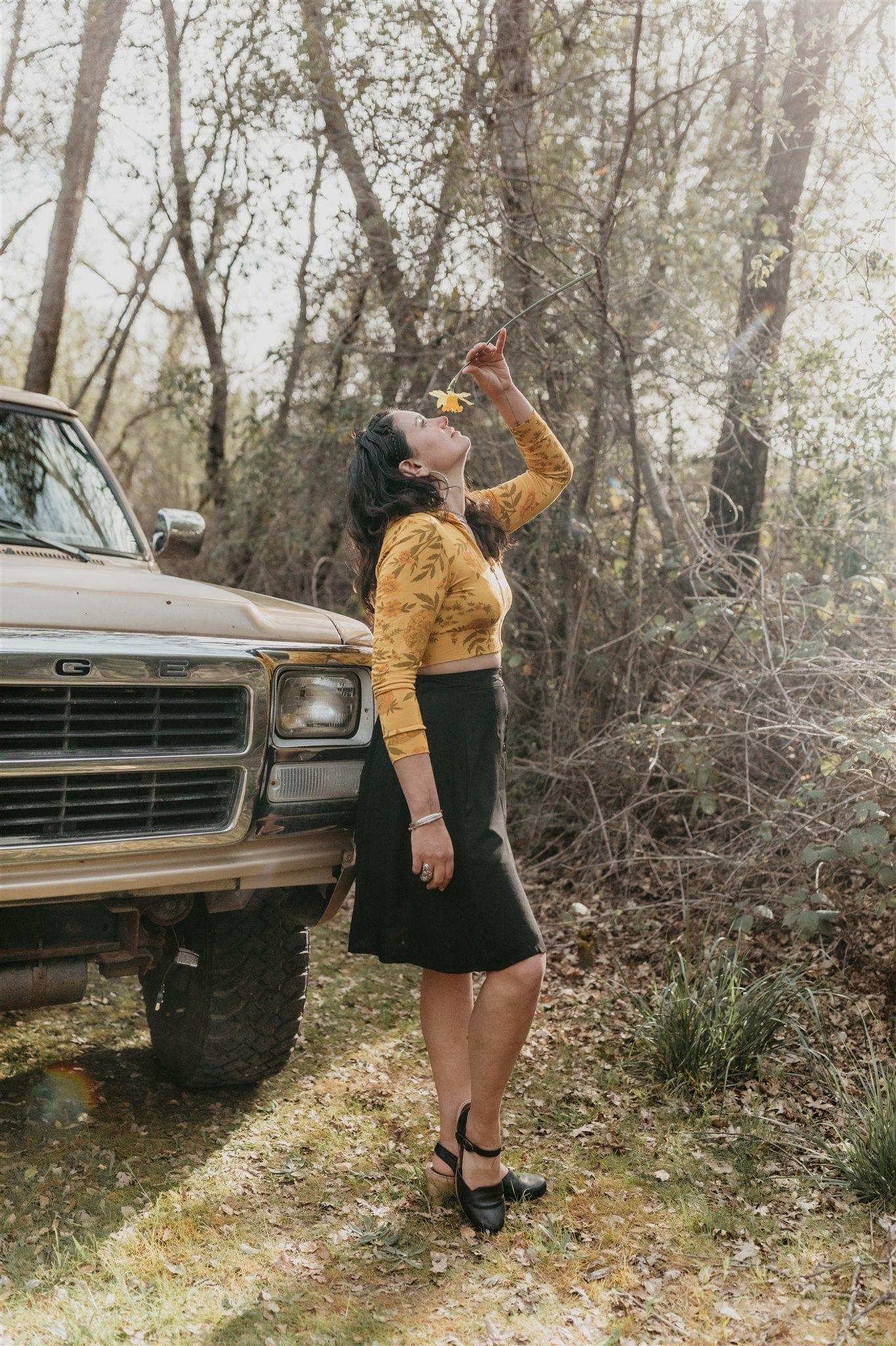 Bae Skirt in Black Challis Product Image