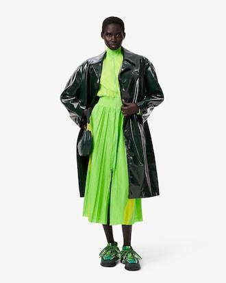Women's Tailored Collar Vinyl Trench Coat Product Image