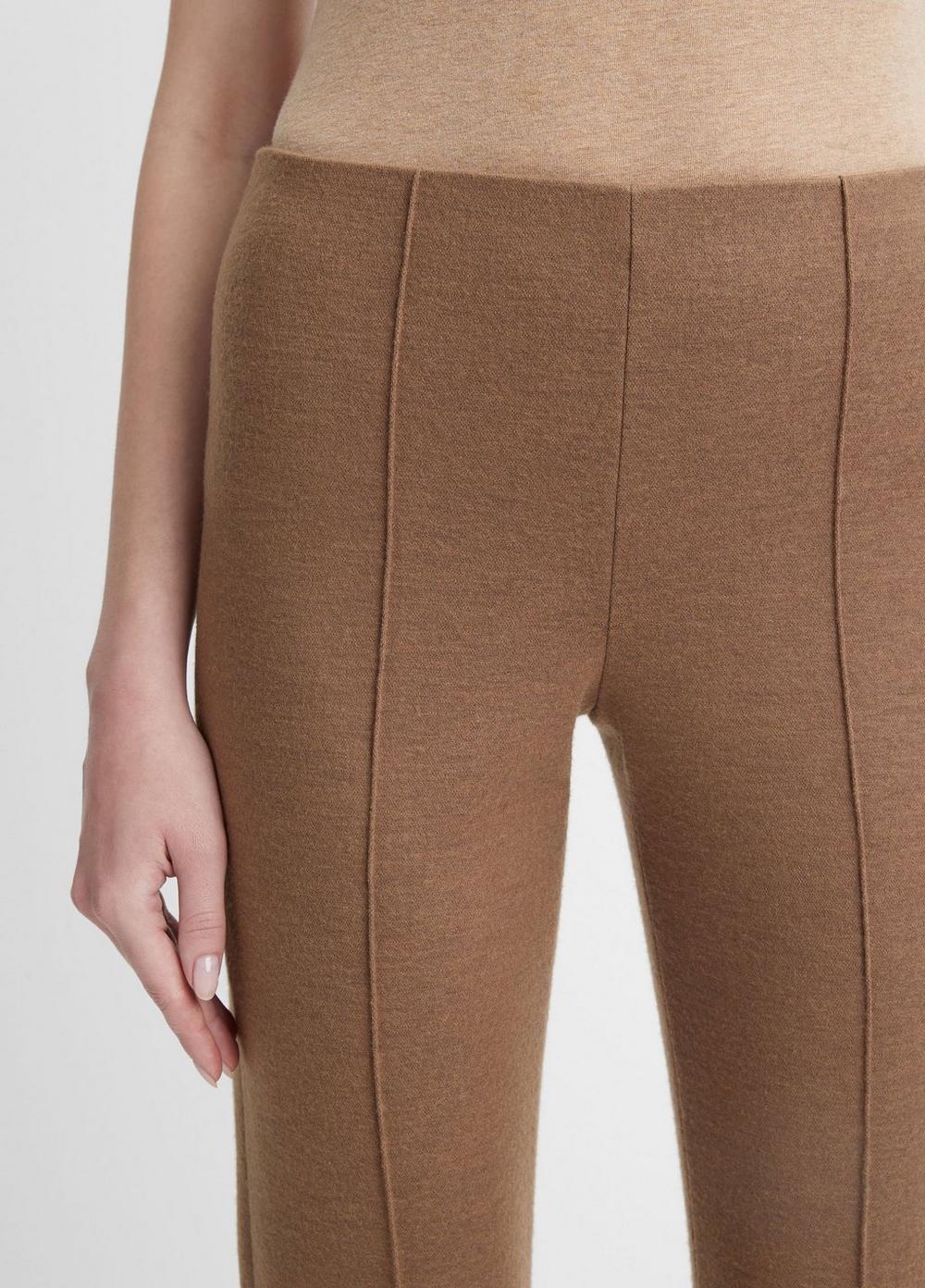 Womens Cozy Wool-Blend Mid-Rise Stitch-Front Pant, Ristretto, Size 0 Vince Product Image
