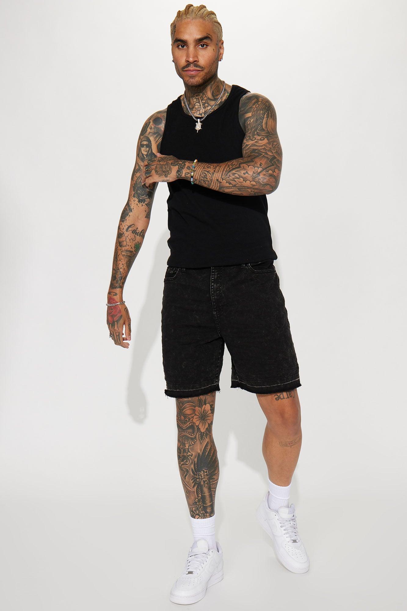 Mojave Relaxed Denim Shorts - Black Product Image