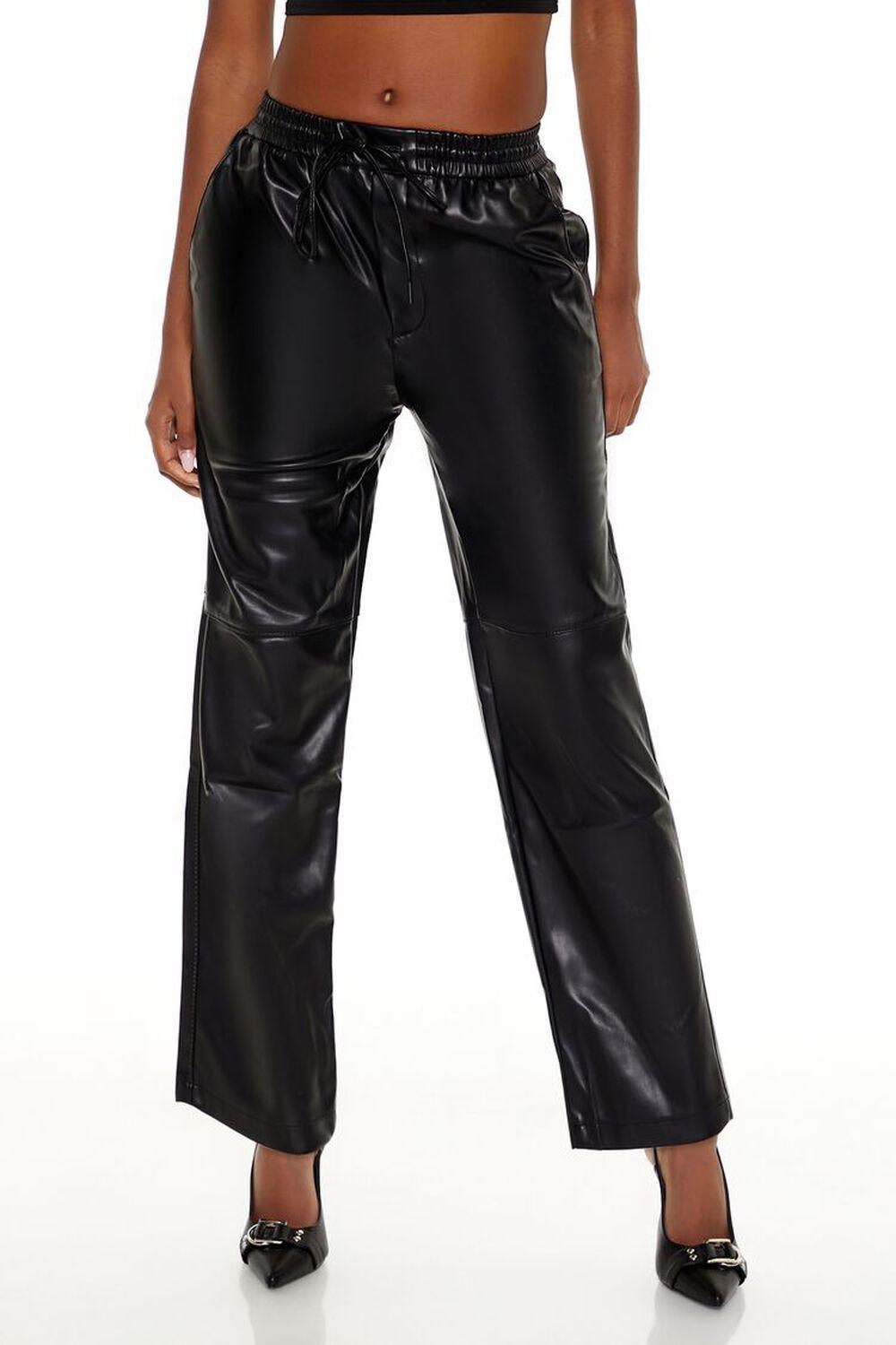 Faux Leather High-Rise Pants | Forever 21 Product Image