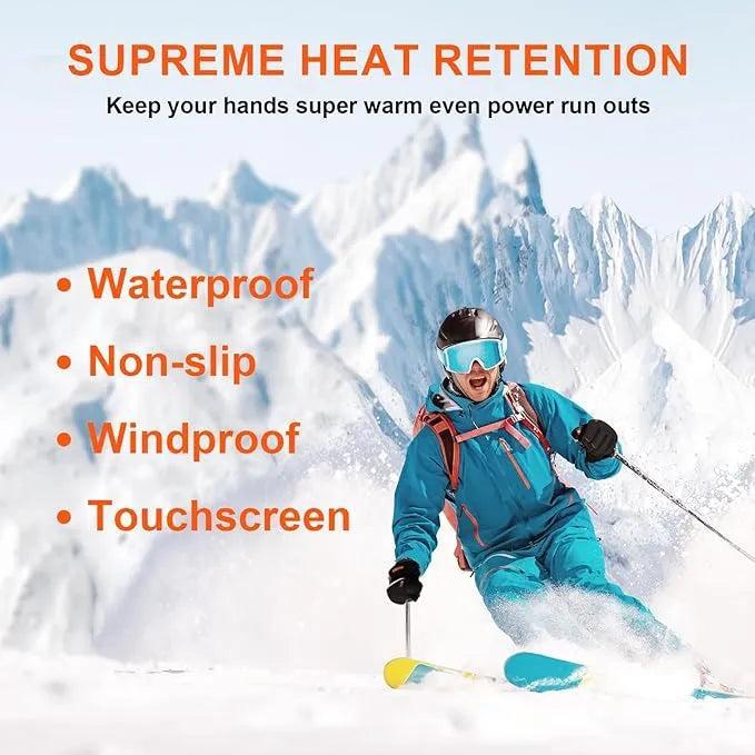 Heated Gloves – 5000mAh Rechargeable Batteries – Waterproof – Skiing Snowboarding Hiking Motorcycle – LARGE Product Image