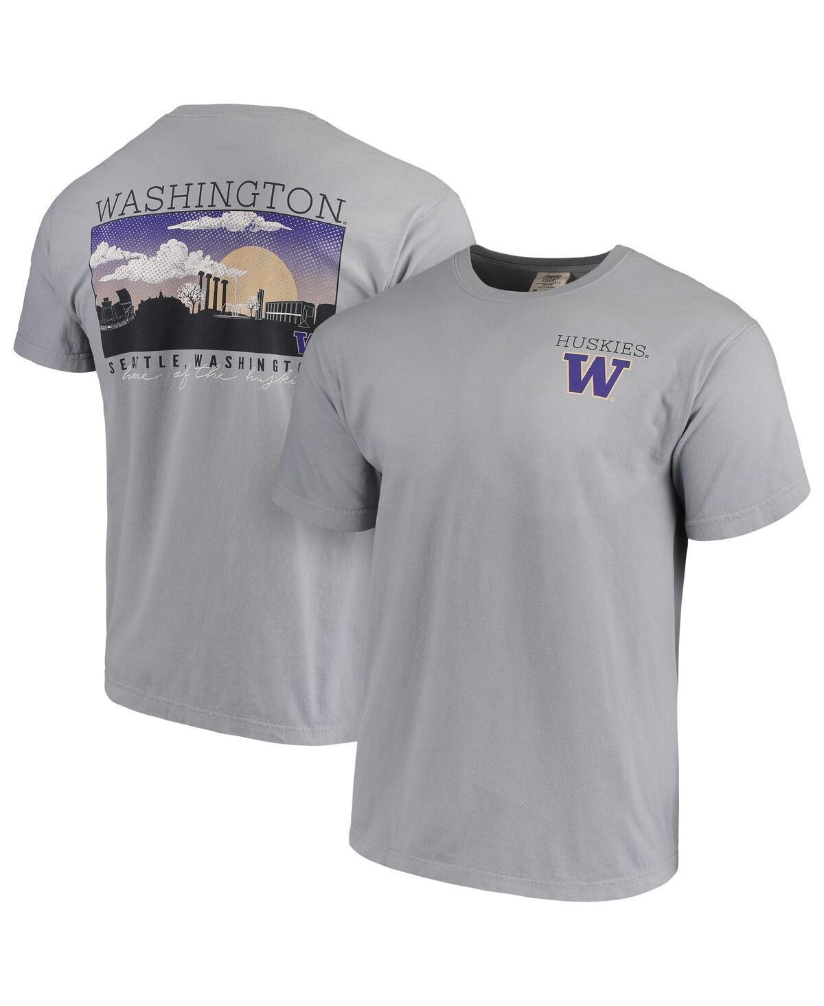 Men's Gray Washington Huskies Comfort Colors Campus Scenery T-Shirt, Size: Medium, Grey Product Image