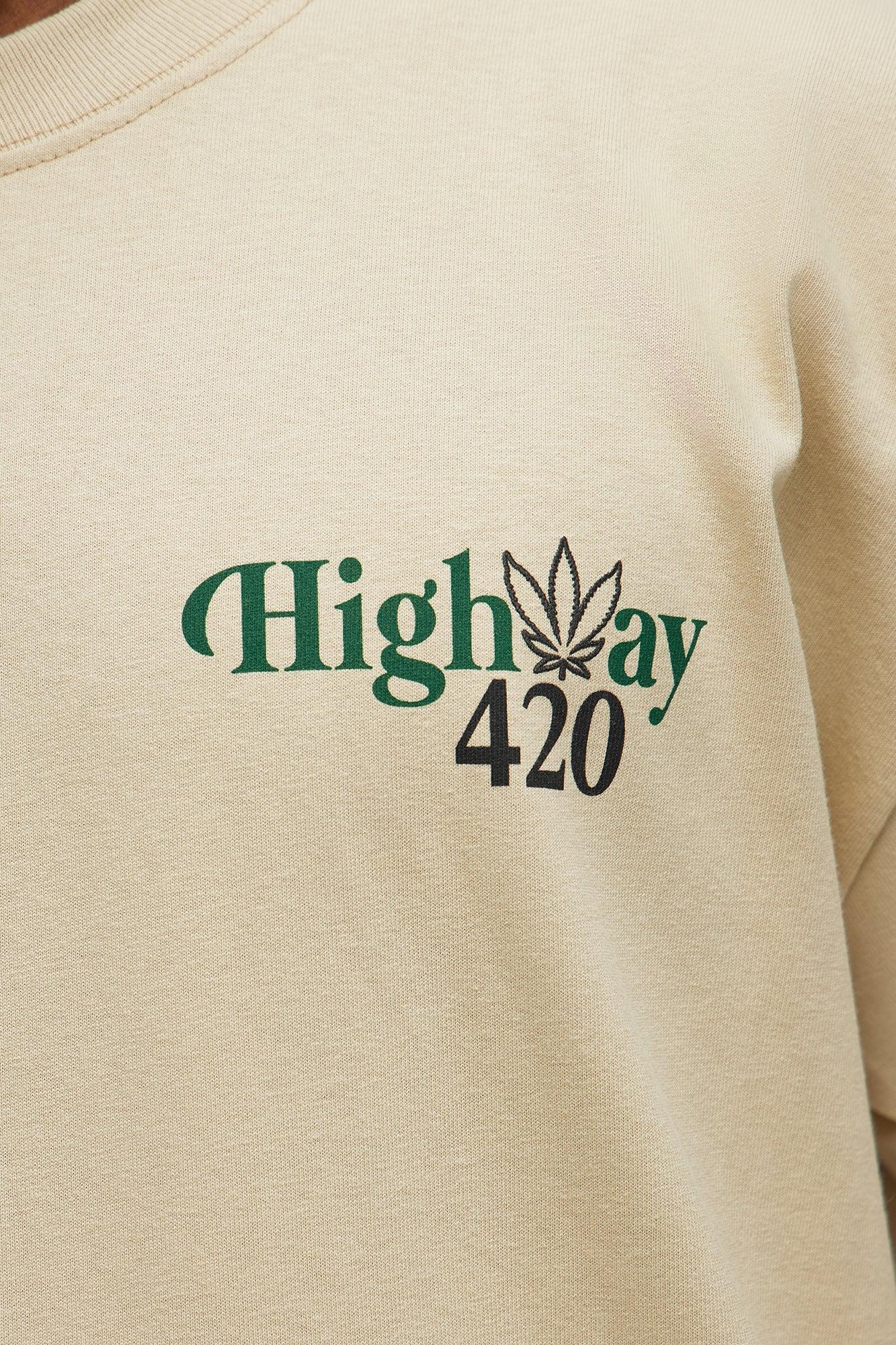 Light Up The World Oversized Short Sleeve Tee - Sand Product Image