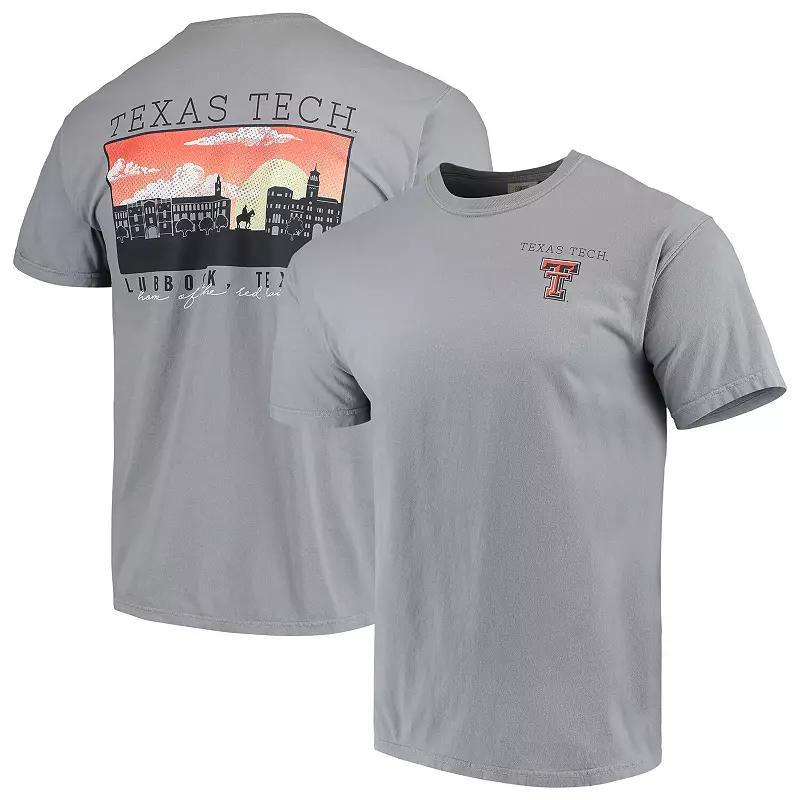 Men's Gray Texas Tech Red Raiders Team Comfort Colors Campus Scenery T-Shirt, Size: 2XL, Grey Product Image