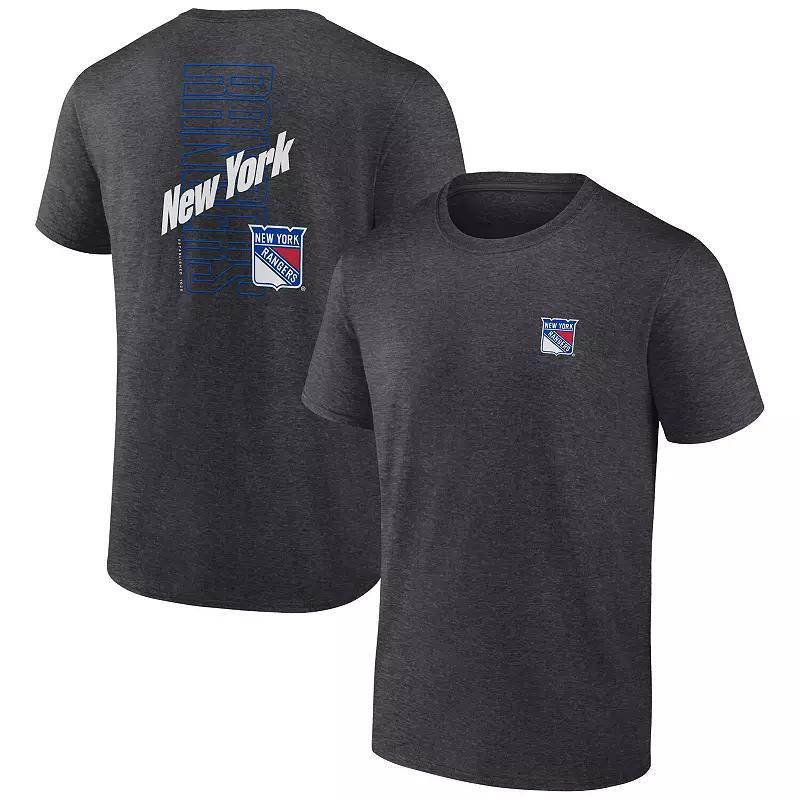 Men's Fanatics Branded Heather Charcoal Vegas Golden Knights Backbone T-Shirt, Size: Large, Lvk Charco Product Image