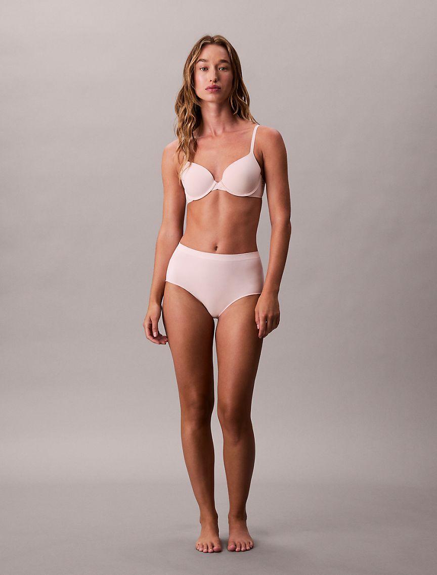 Calvin Klein Womens Bonded Flex Seamless High Rise Brief - Pink Product Image