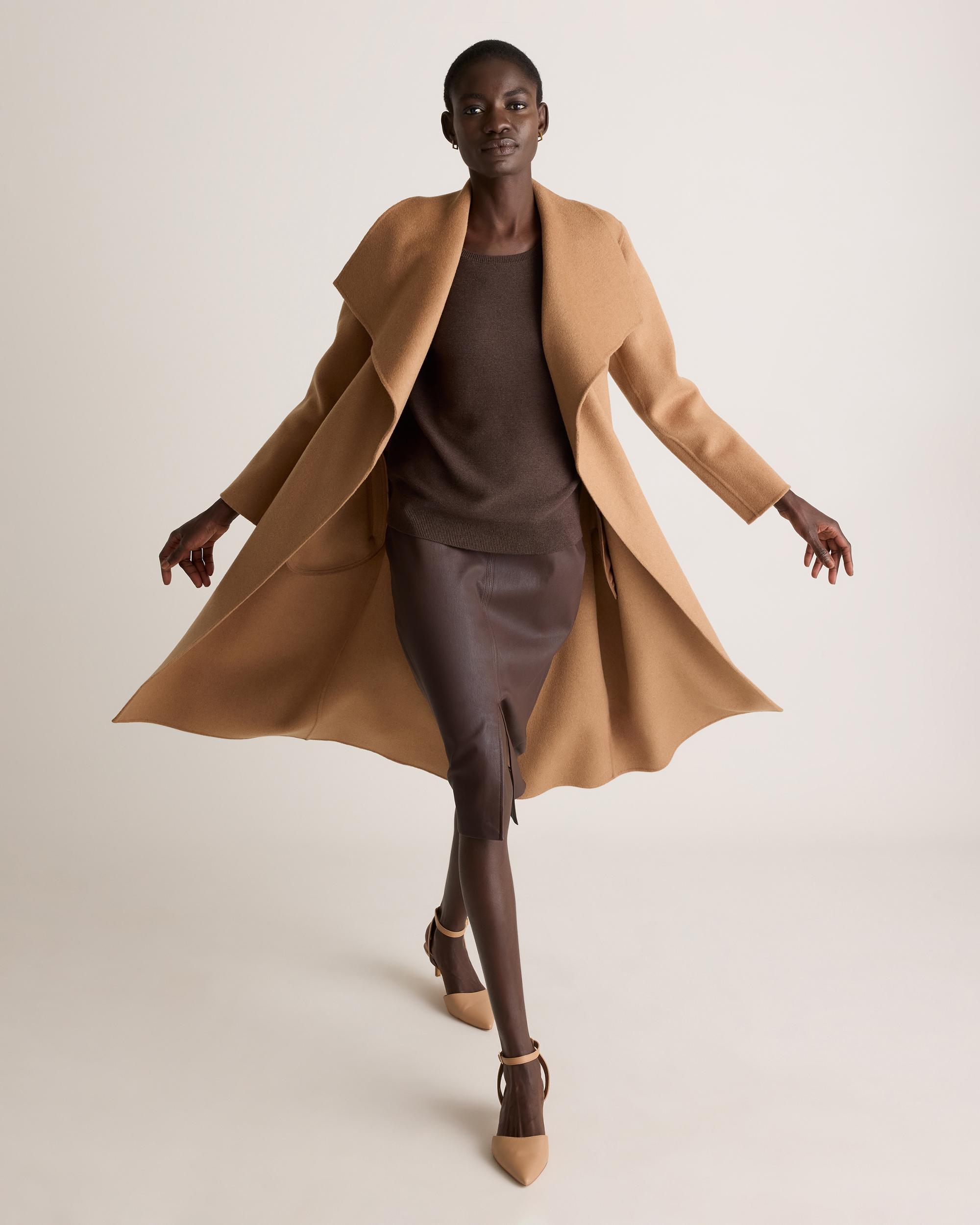 Quince | Women's Lightweight Cotton Cashmere Link-Stitch Dolman Sweater Size XL Product Image