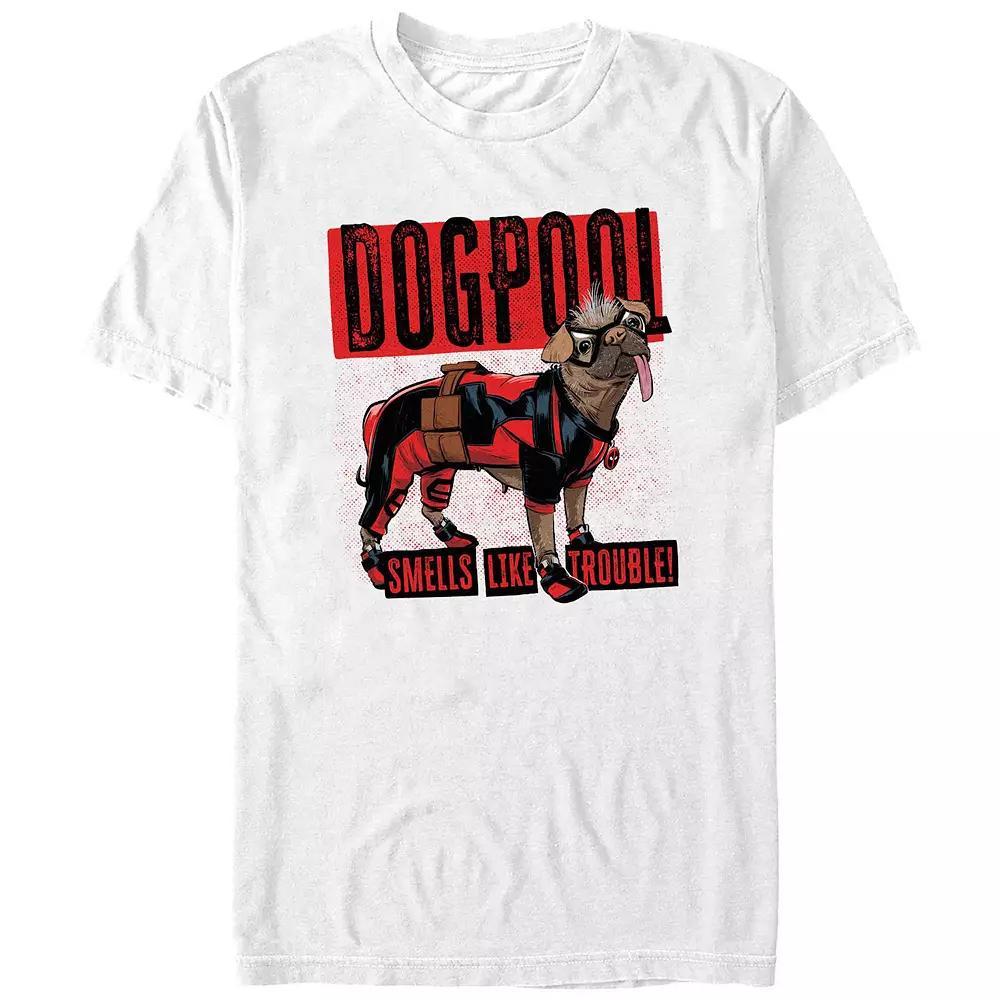 Men's Deadpool And Wolverine Dogpool Trouble Costume Graphic Tee, Size: Small, White Product Image