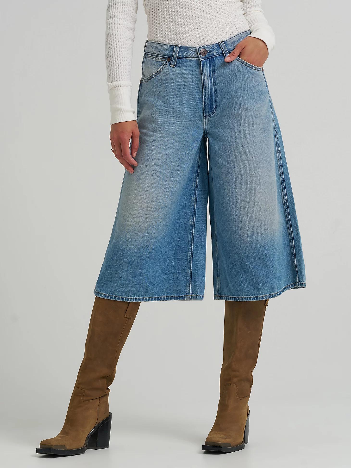 Women's Denim Culotte | Women's SHORTS & SKIRTS | Wrangler® Product Image