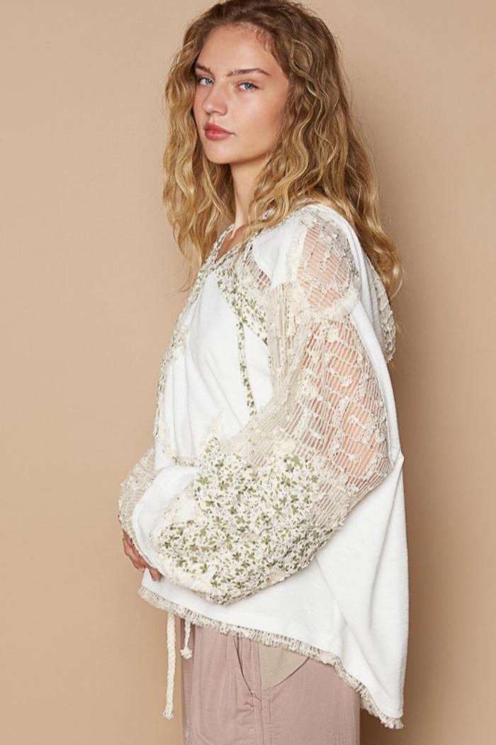 Star Patch Lace Top Product Image