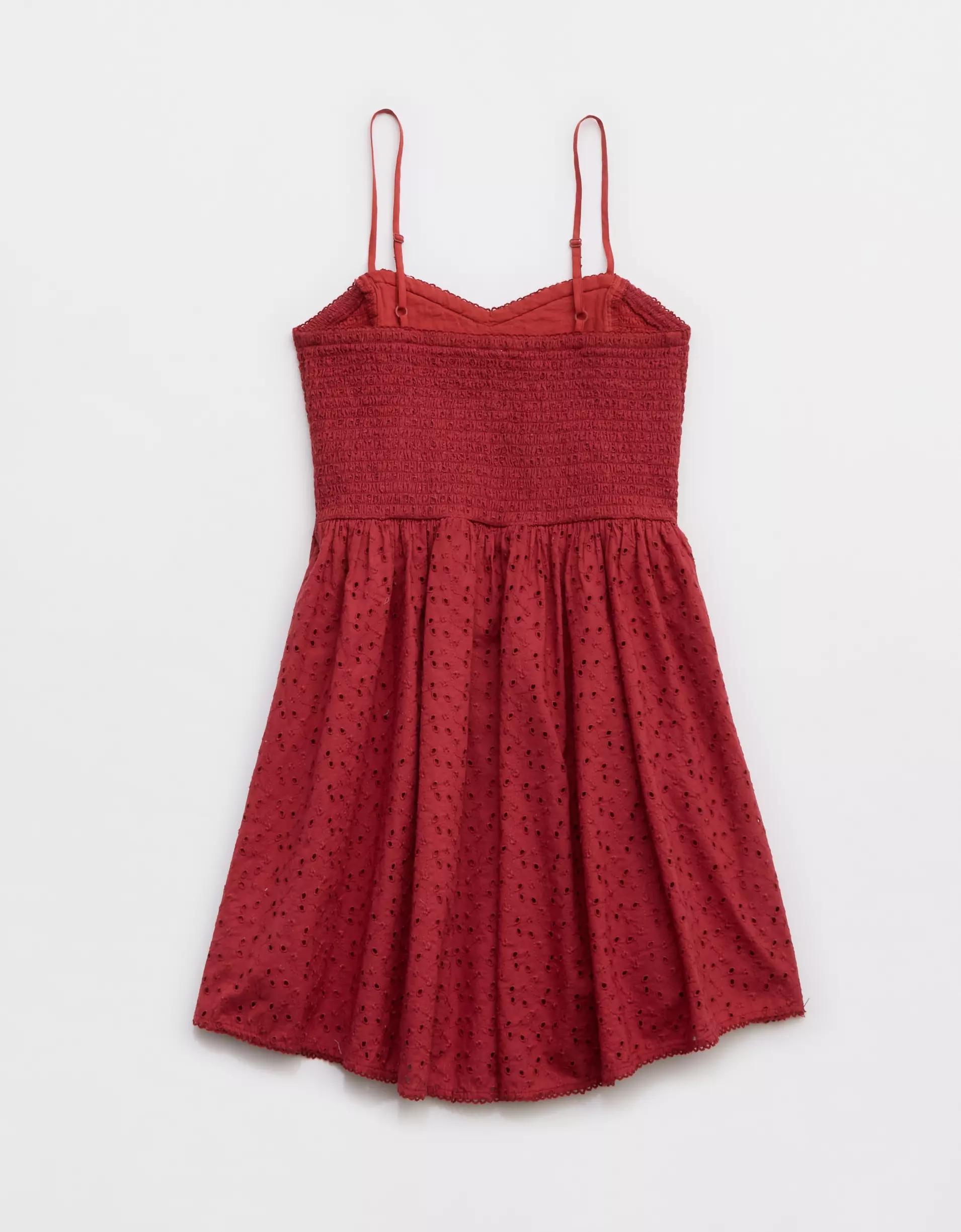 Aerie Eyelet Mini Dress Product Image