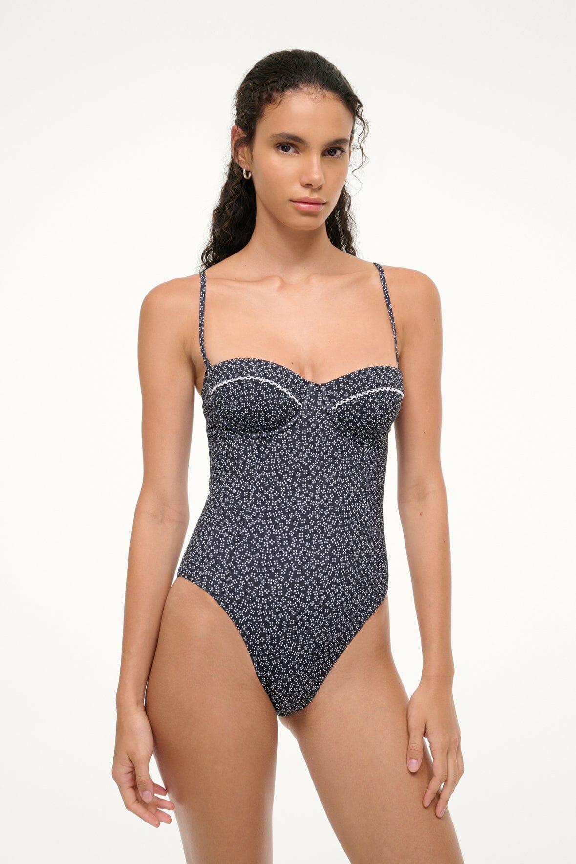 MAEVE ONE PIECE | BLACK WOODBLOCK DITSY FLORAL Product Image