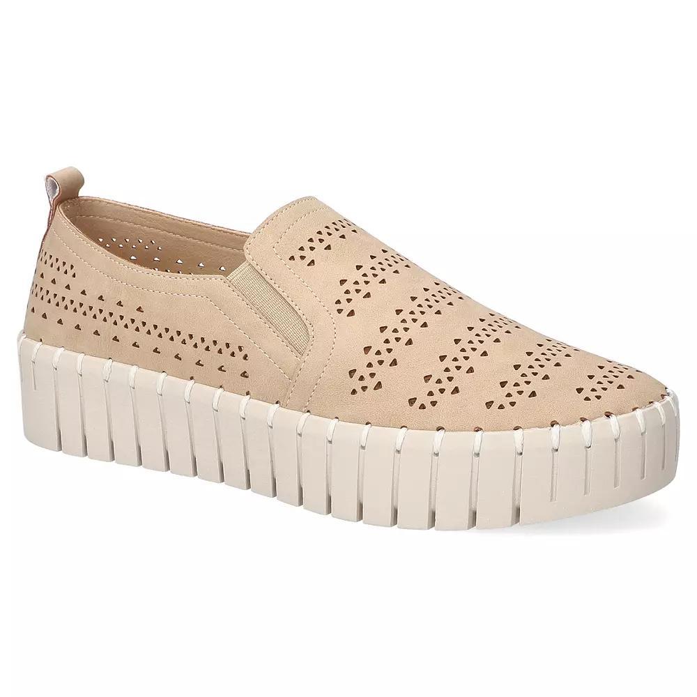 Peppy by Easy Street Women's Platform Sneakers, Size: 7.5, Natural Product Image