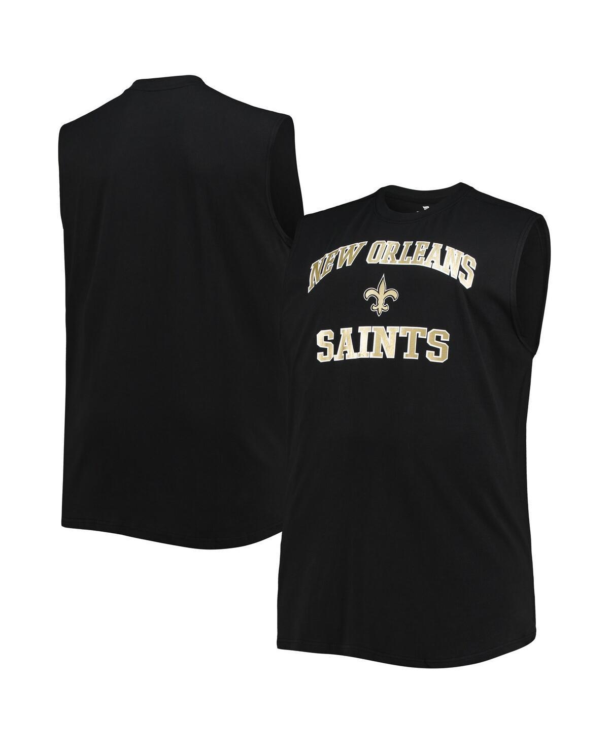 Men's Black New Orleans Saints Big & Tall Muscle Tank Top, Size: 2XB Product Image