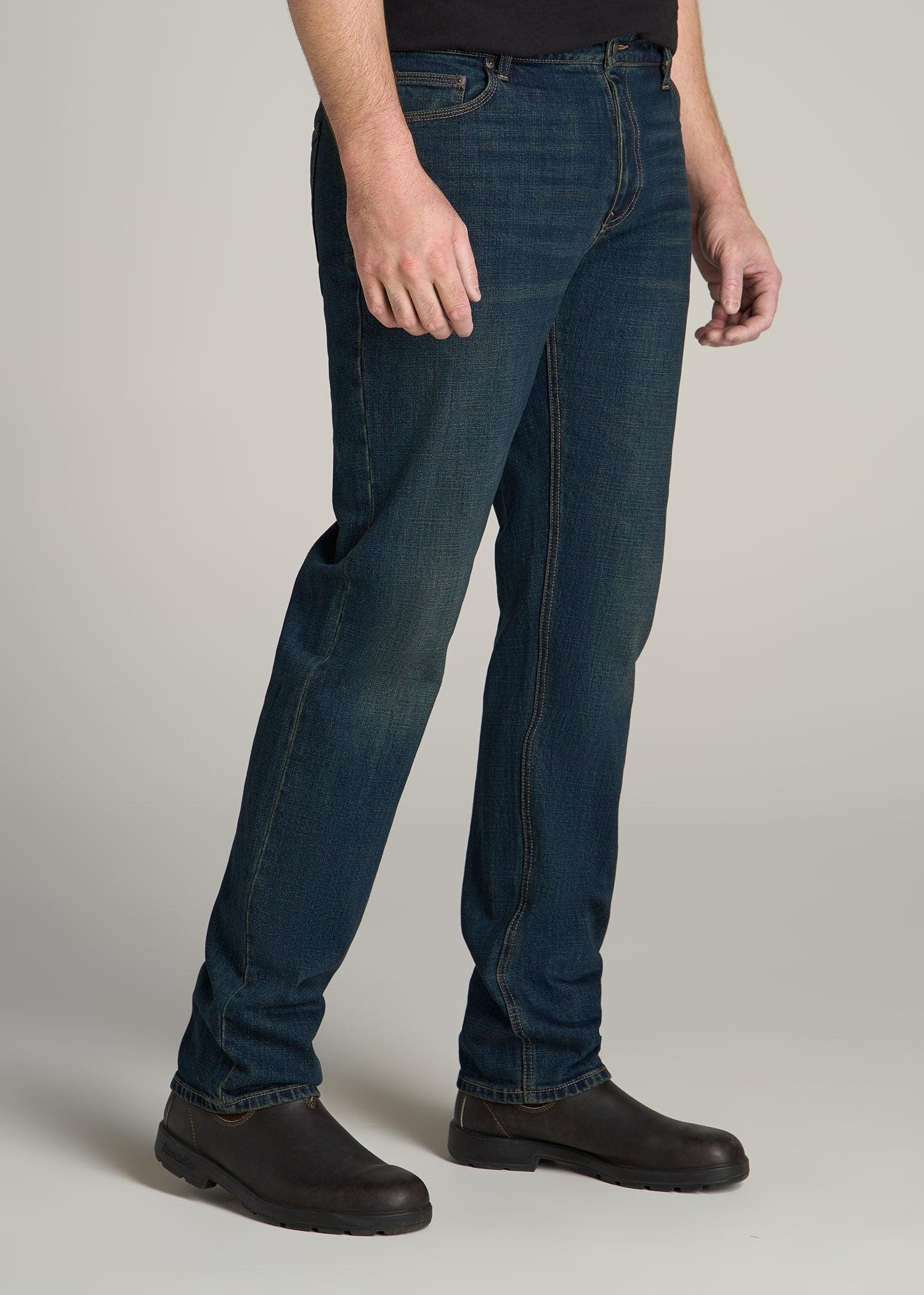 LJ&S STRAIGHT LEG Jeans for Tall Men in Mechanic Blue Product Image