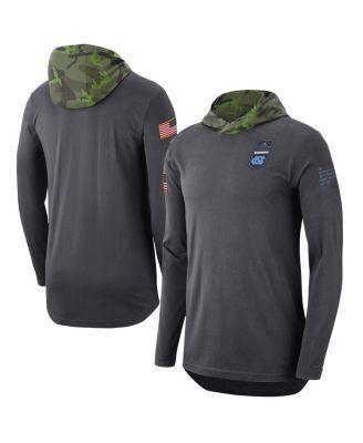 Mens Nike Anthracite Ohio State Buckeyes Military Long Sleeve Hoodie T-Shirt Product Image