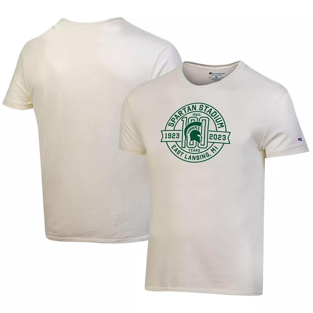 Men's Champion White Michigan State Spartans 100th Anniversary Spartan Stadium T-Shirt, Size: 2XL Product Image