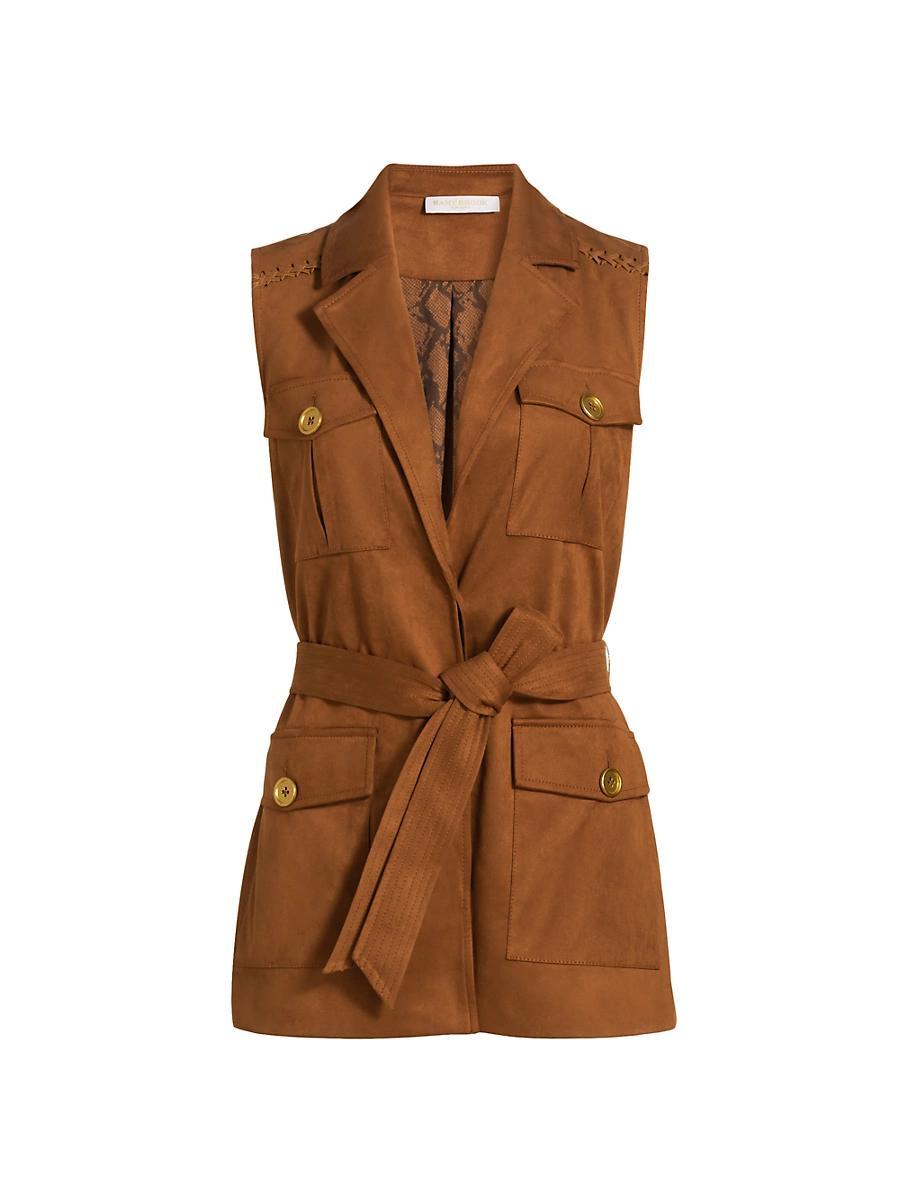 Womens Austin Faux-Suede Tie-Waist Vest Product Image